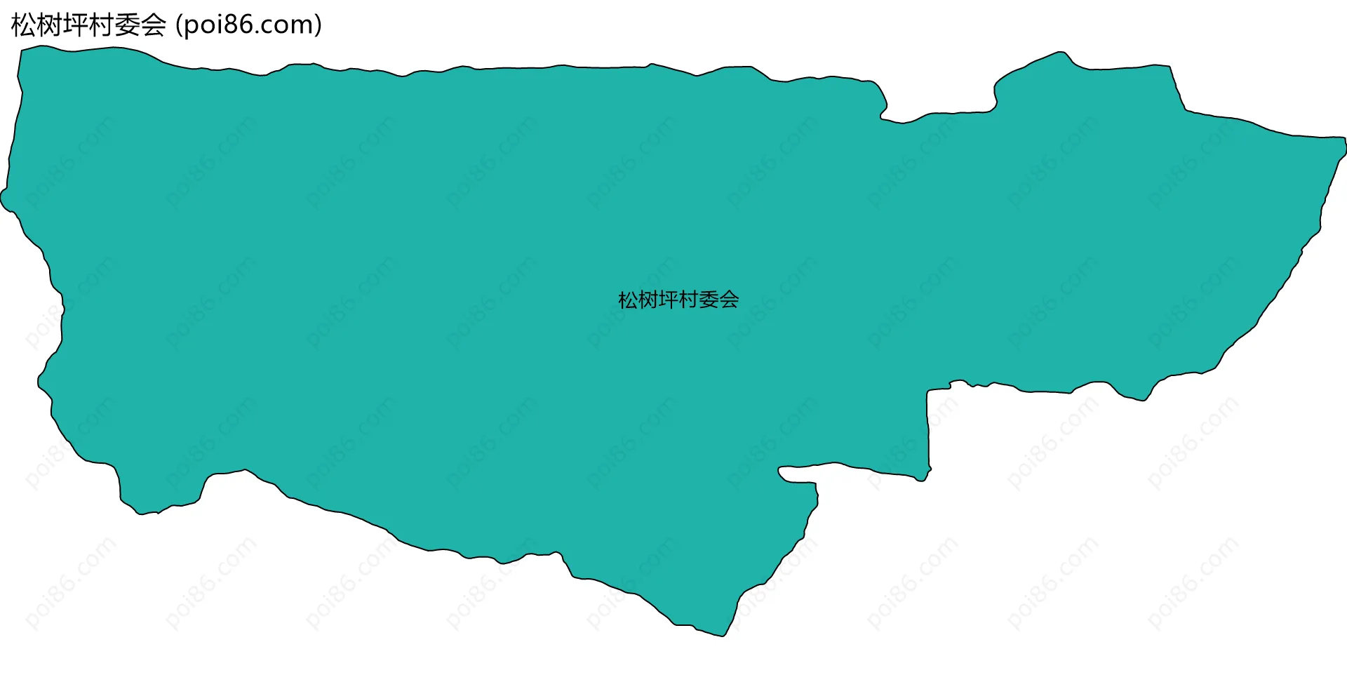 松树坪村委会边界地图