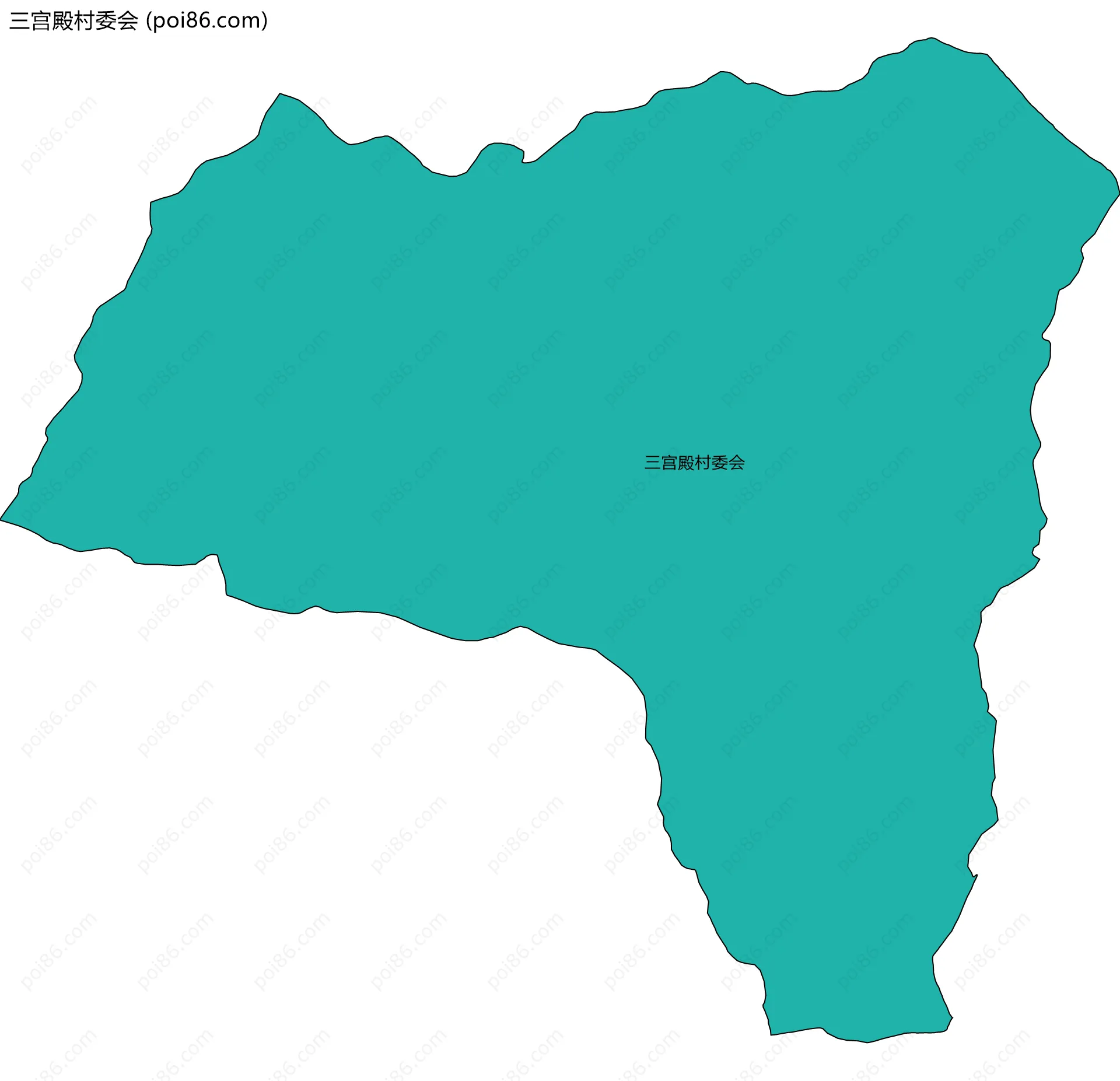 三宫殿村委会边界地图