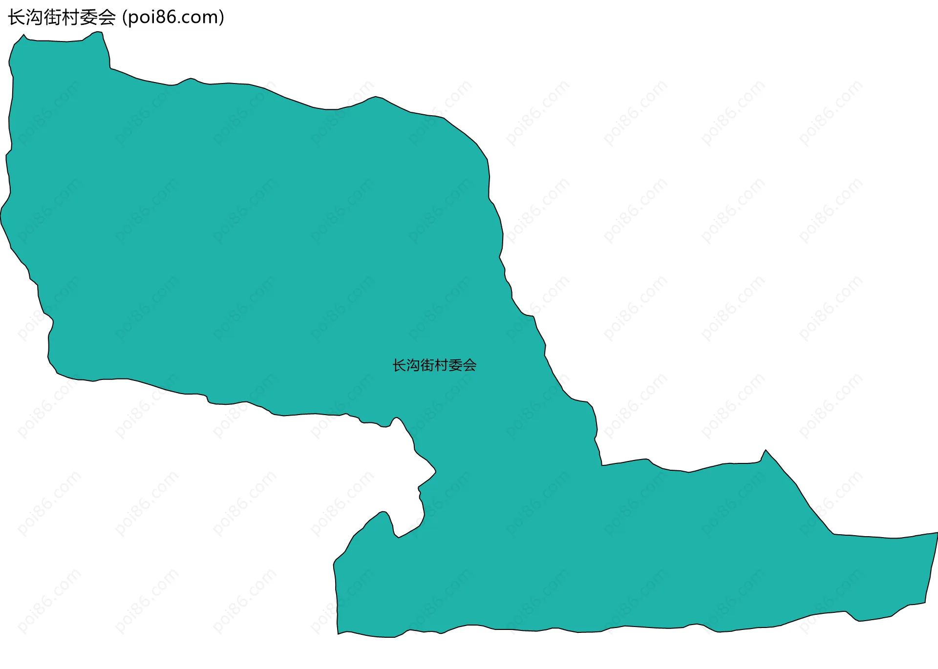 长沟街村委会边界地图