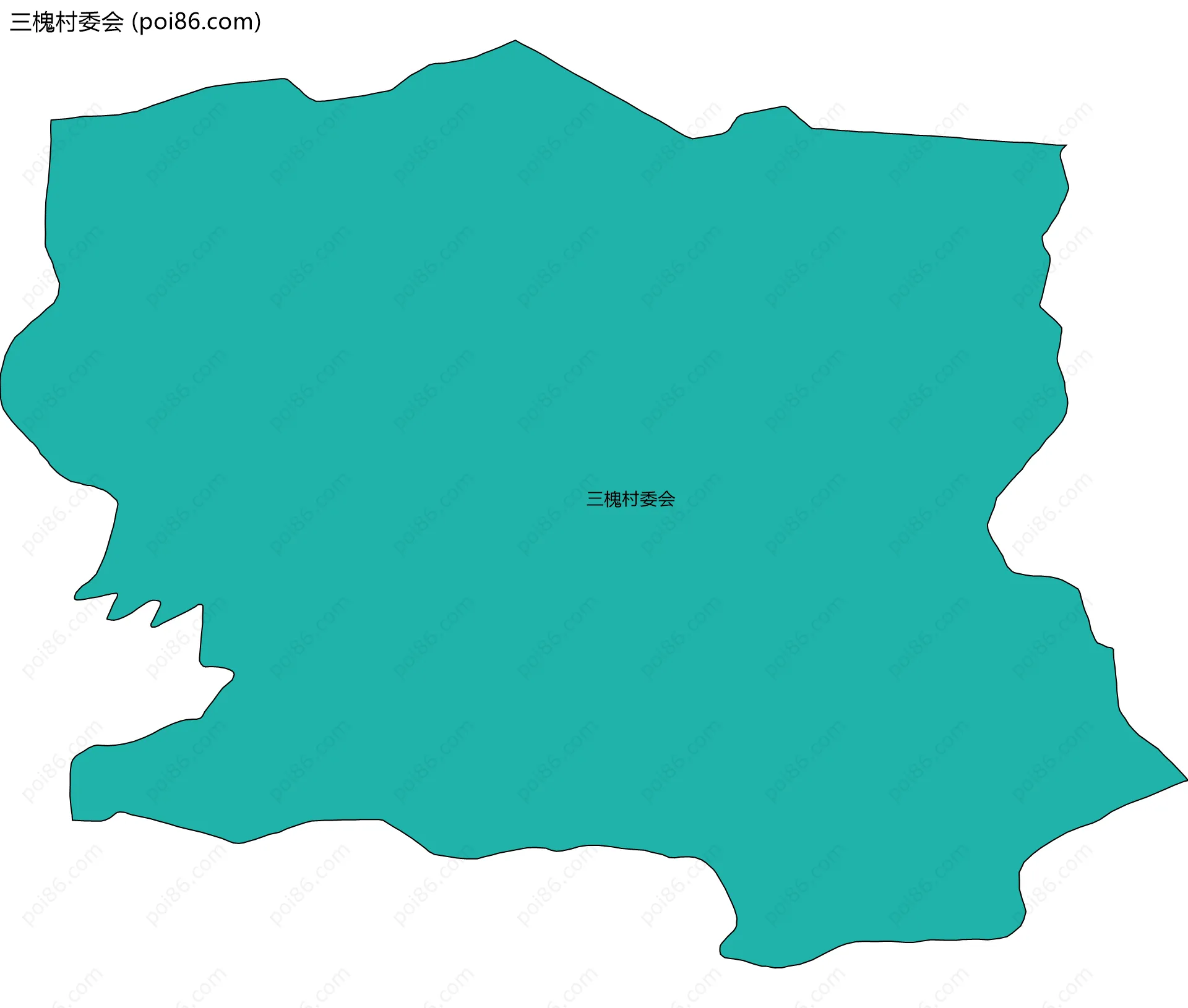 三槐村委会边界地图