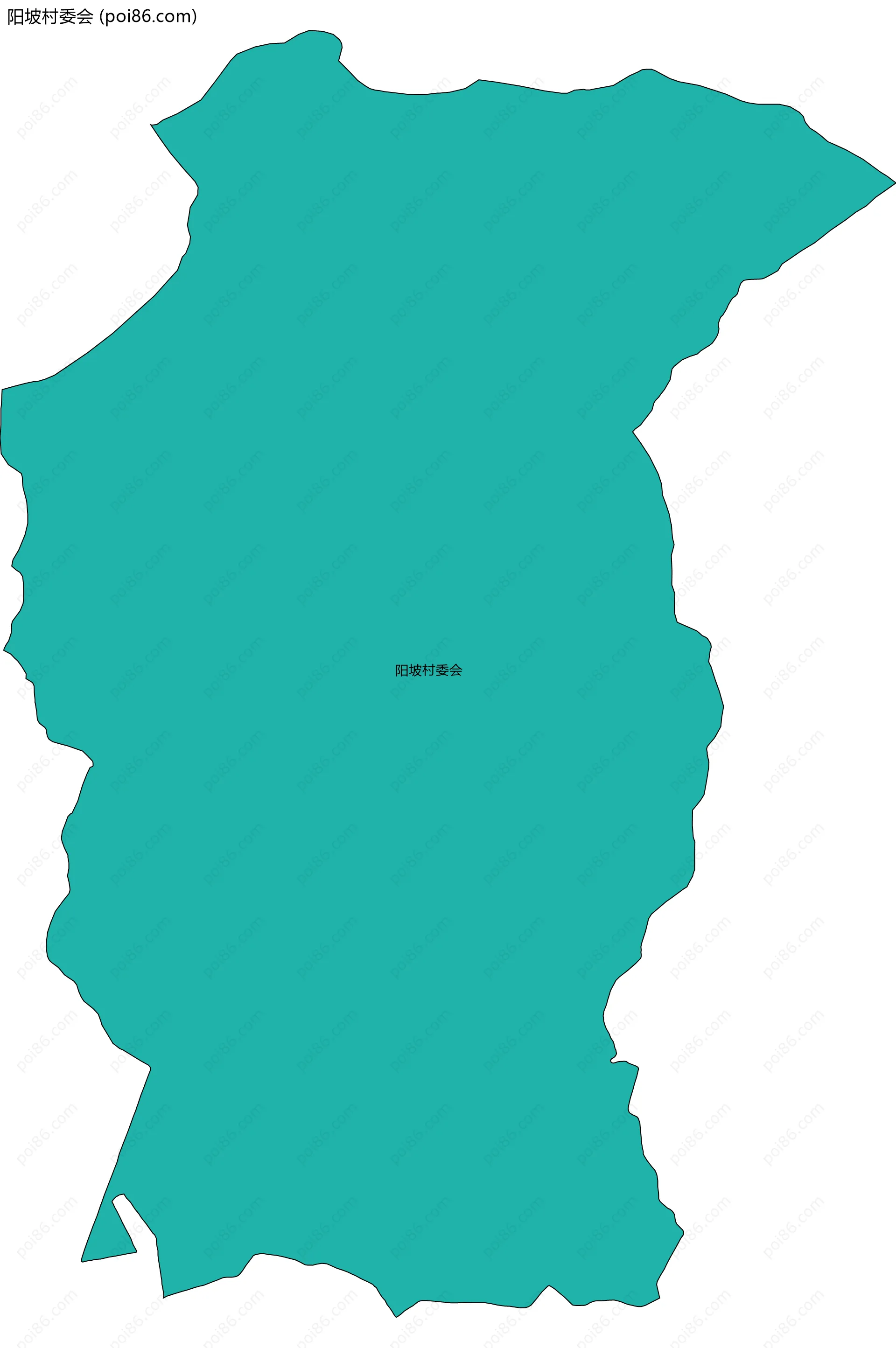 阳坡村委会边界地图