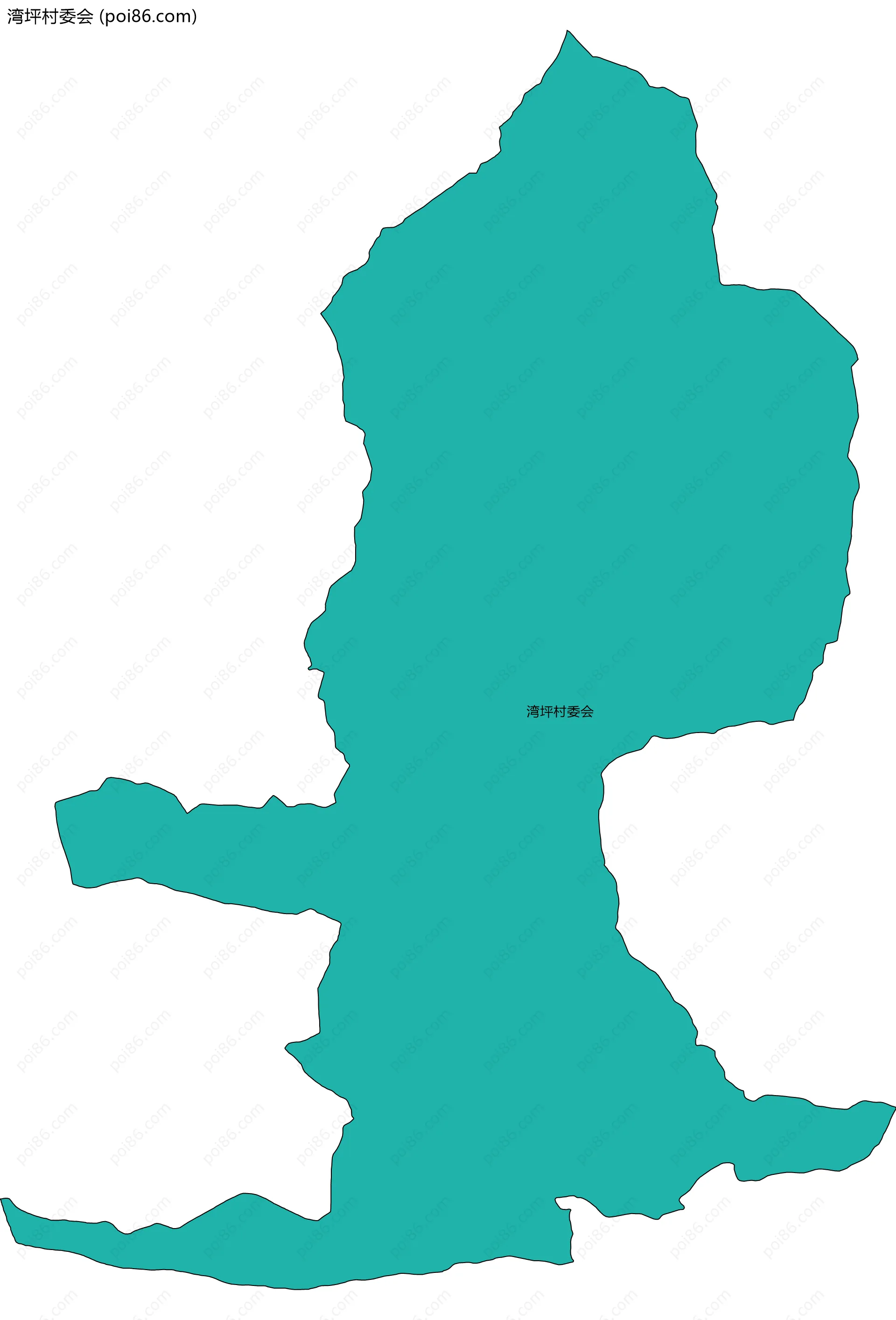 湾坪村委会边界地图