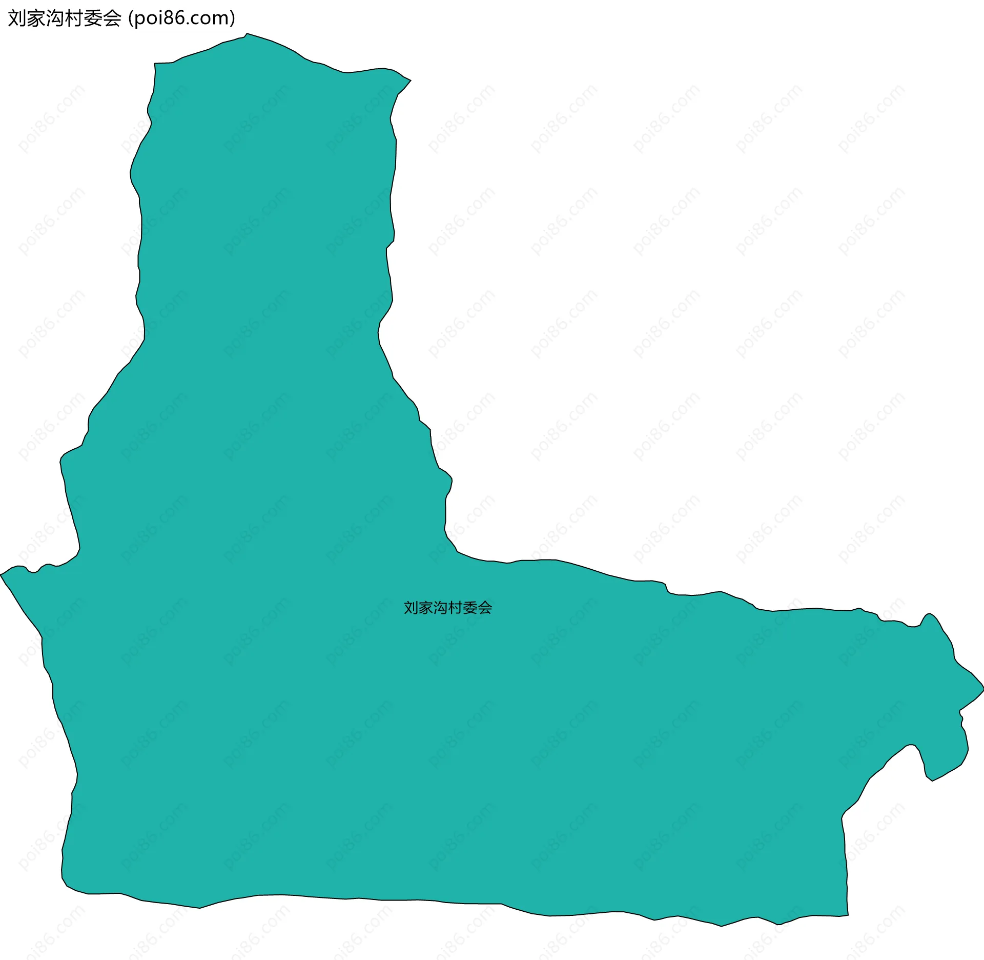 刘家沟村委会边界地图