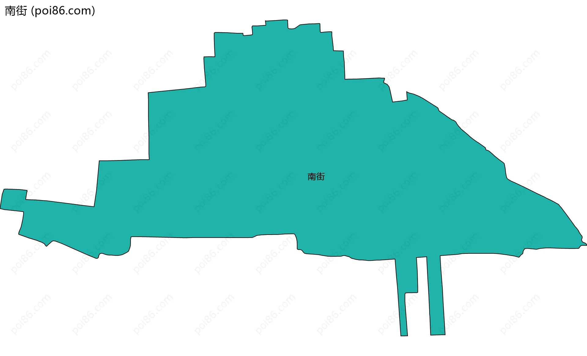 南街边界地图