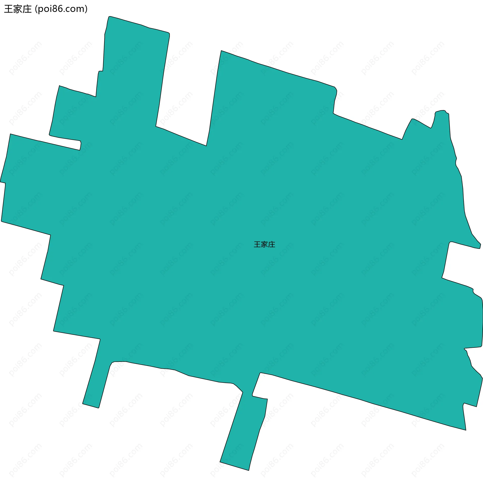 王家庄边界地图