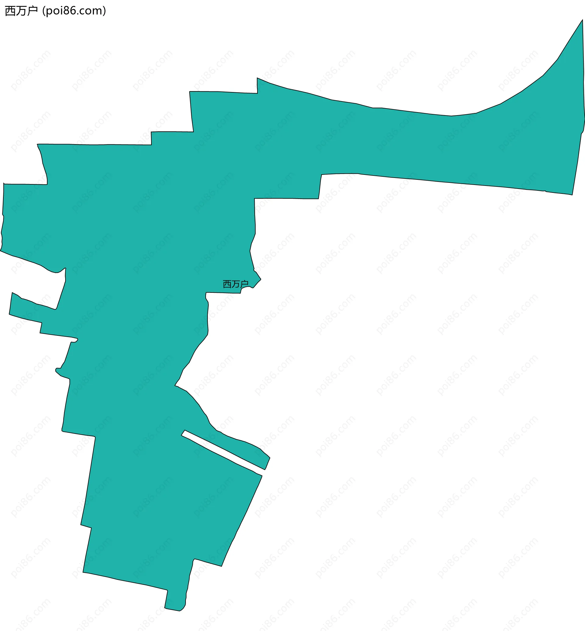 西万户边界地图