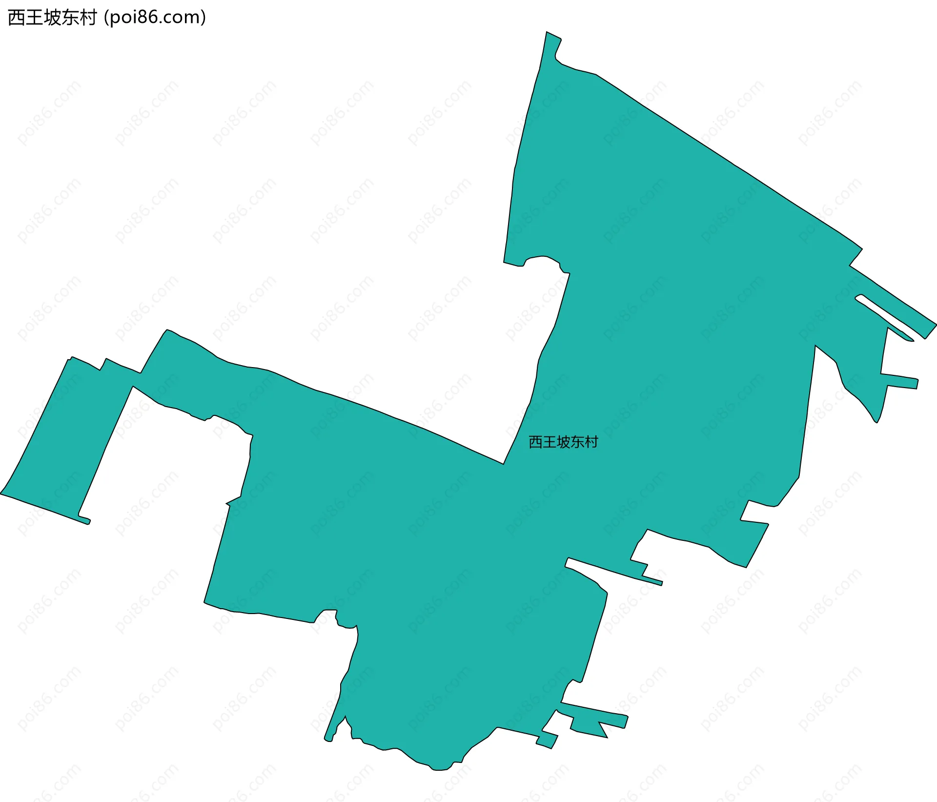 西王坡东村边界地图