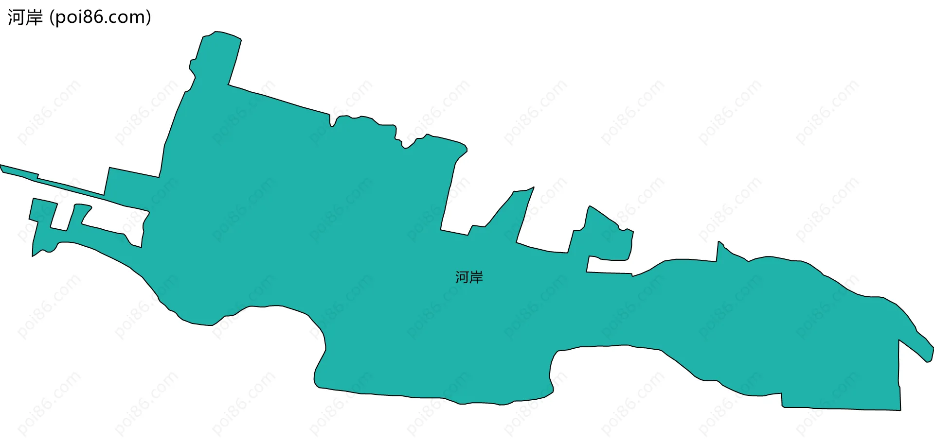河岸边界地图