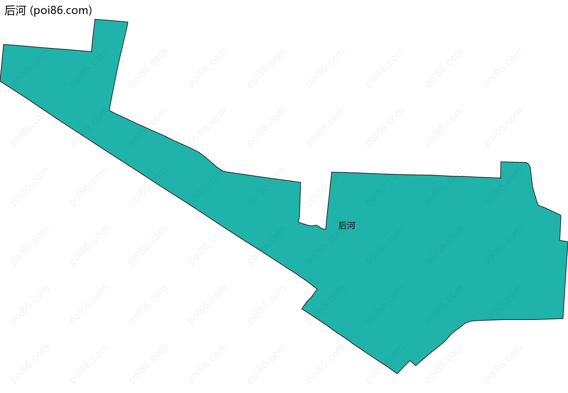后河边界地图