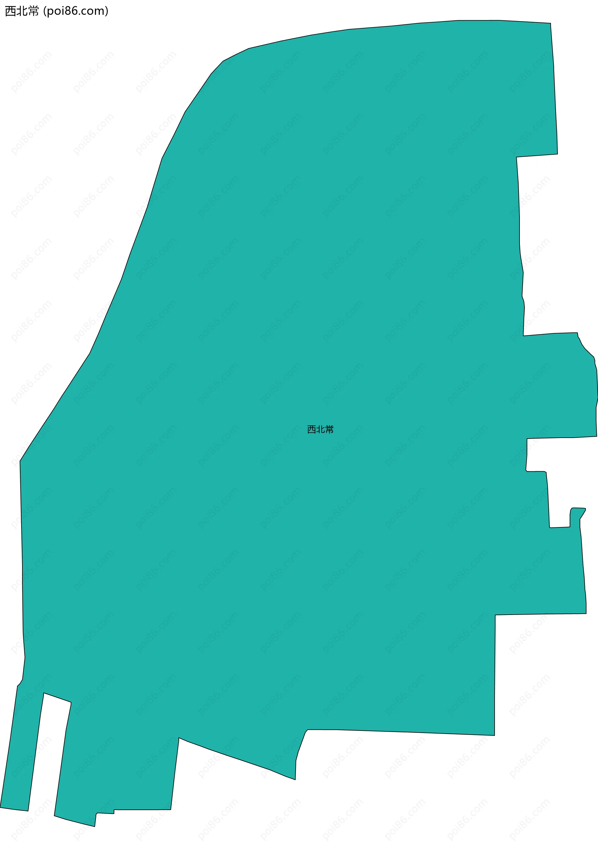 西北常边界地图