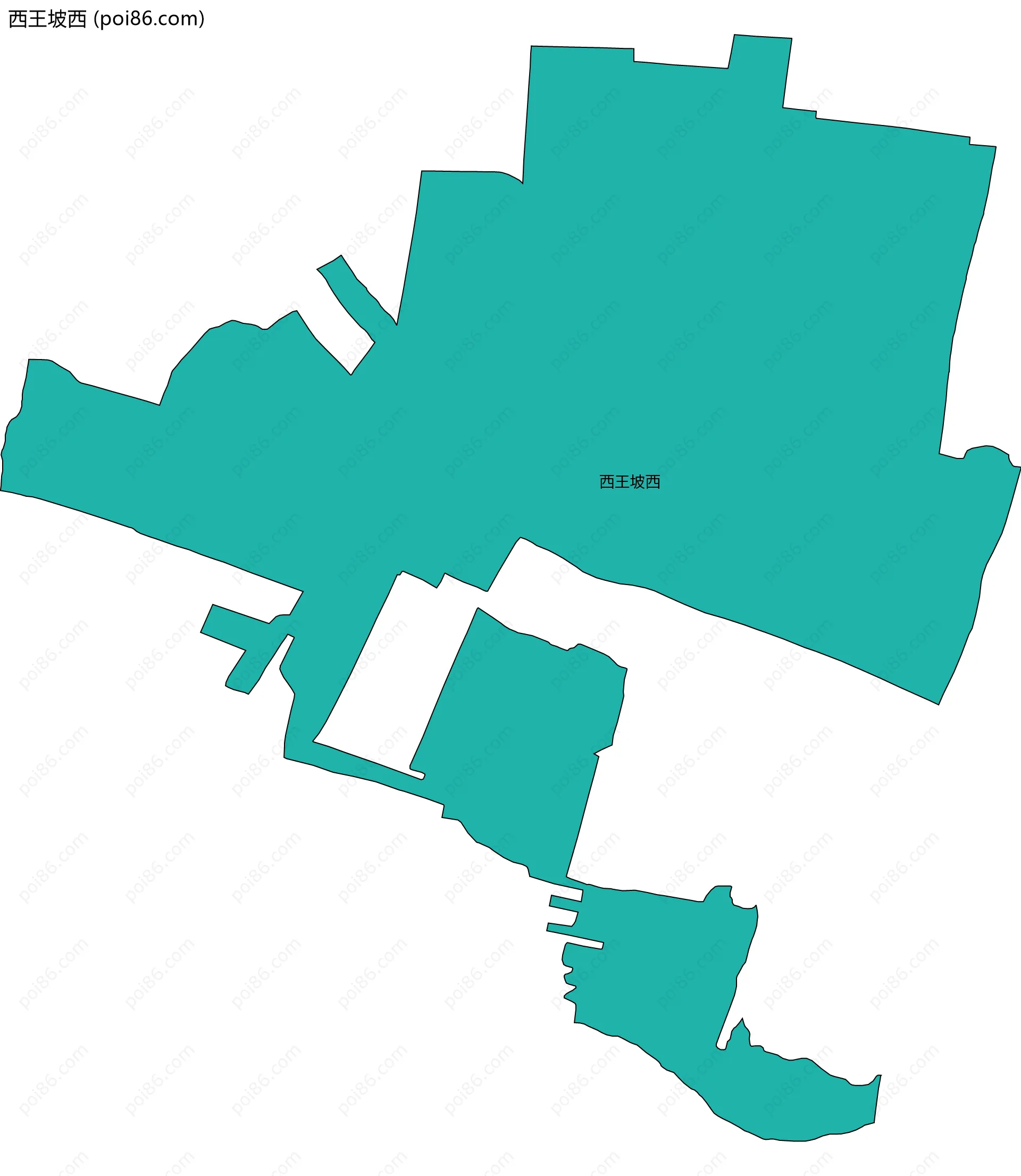 西王坡西边界地图