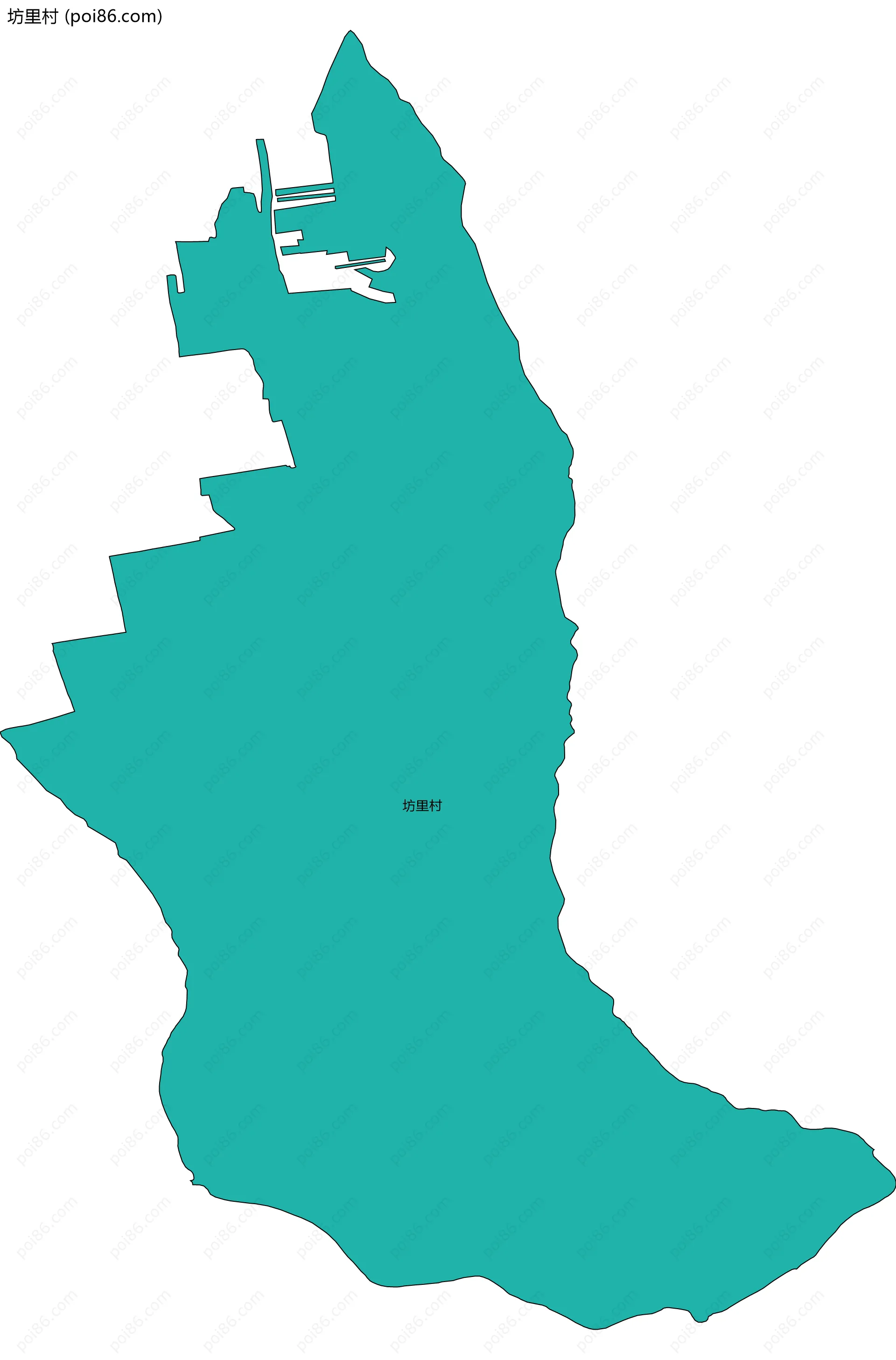 坊里村边界地图