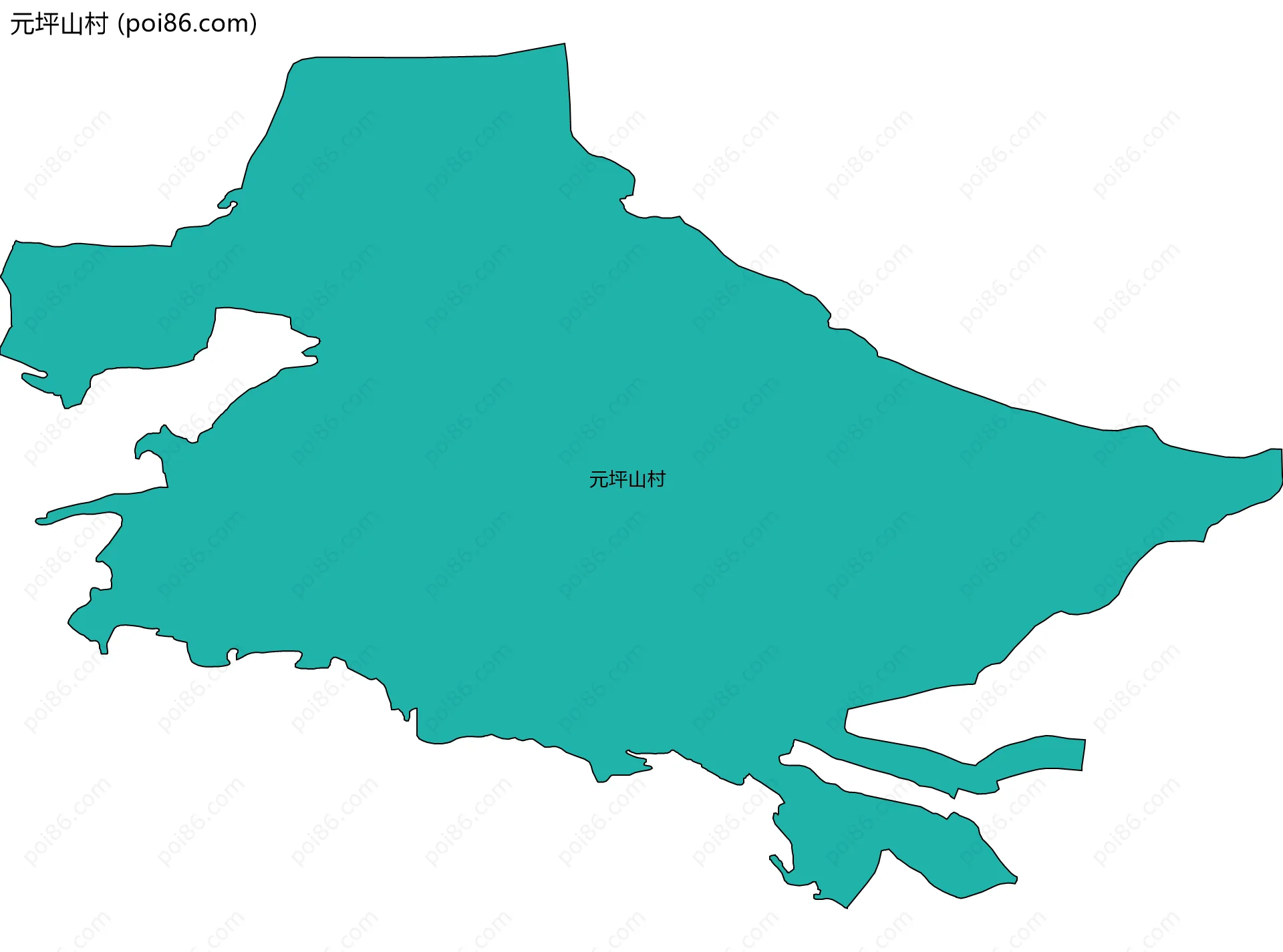 元坪山村边界地图