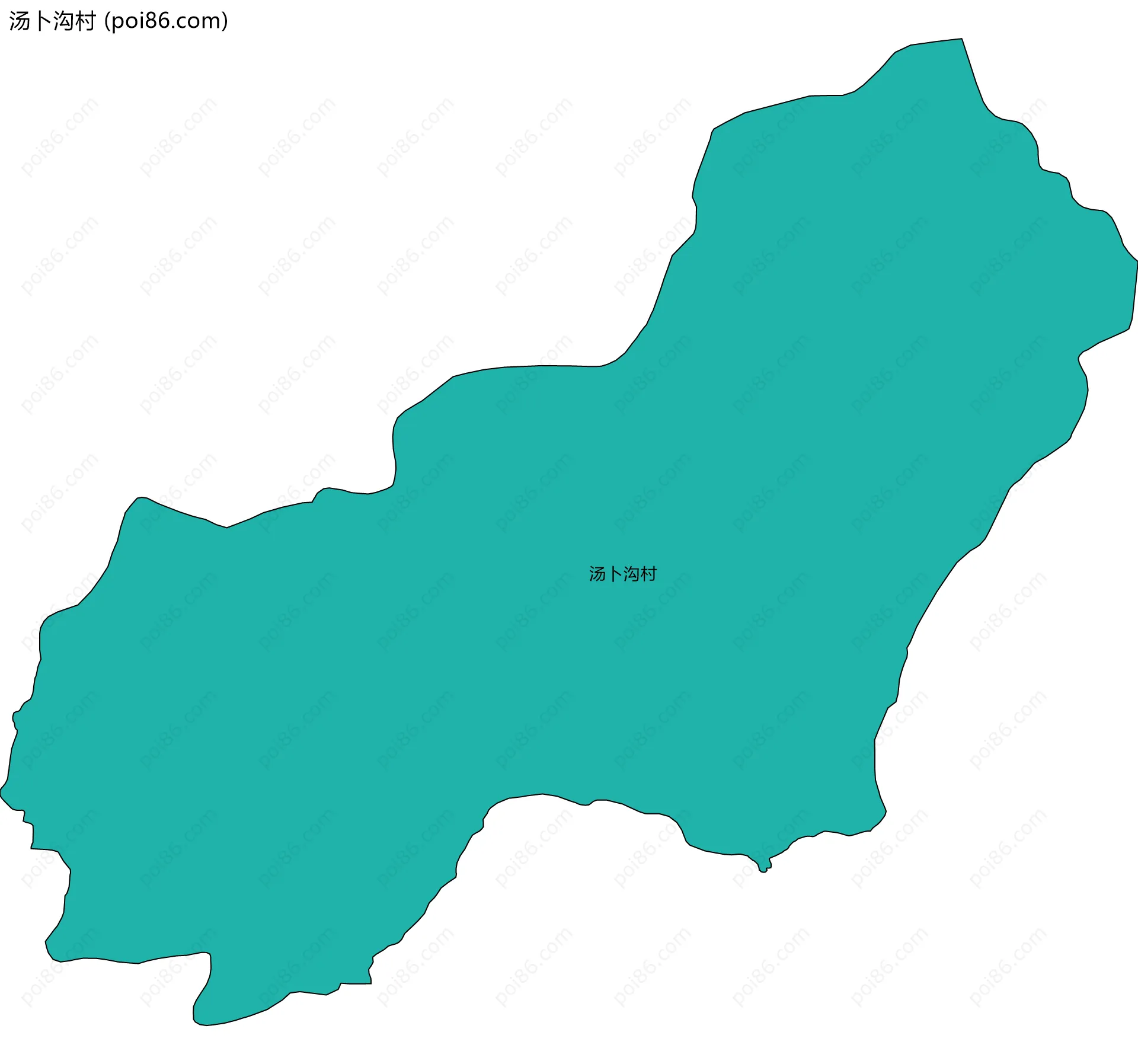 汤卜沟村边界地图