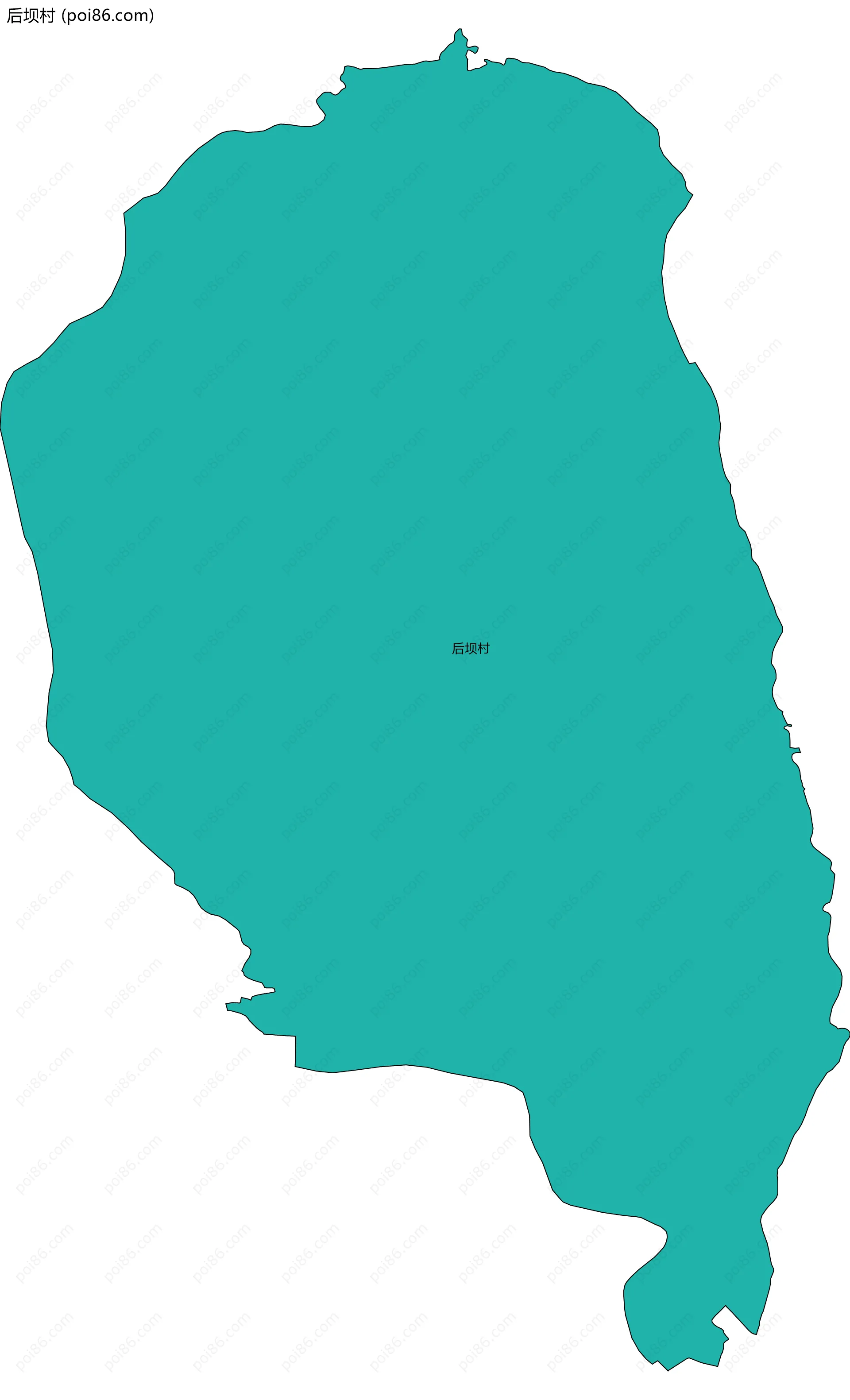 后坝村边界地图