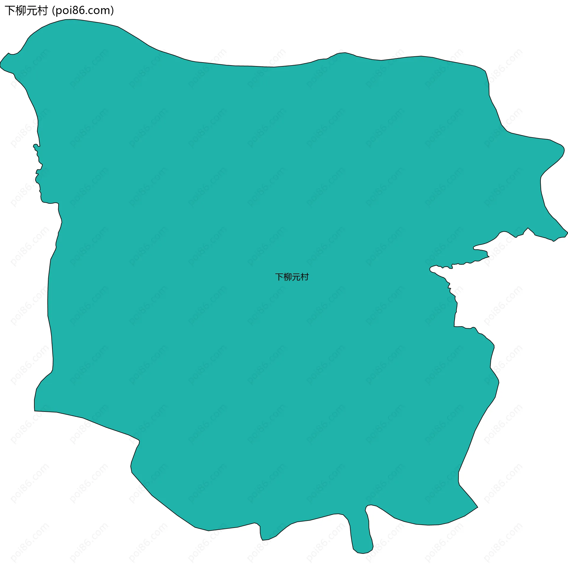 下柳元村边界地图