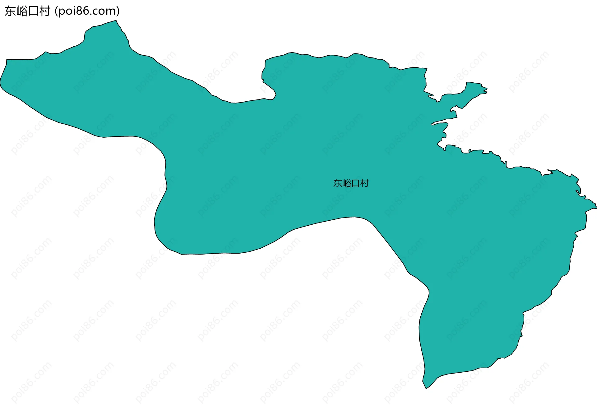 东峪口村边界地图