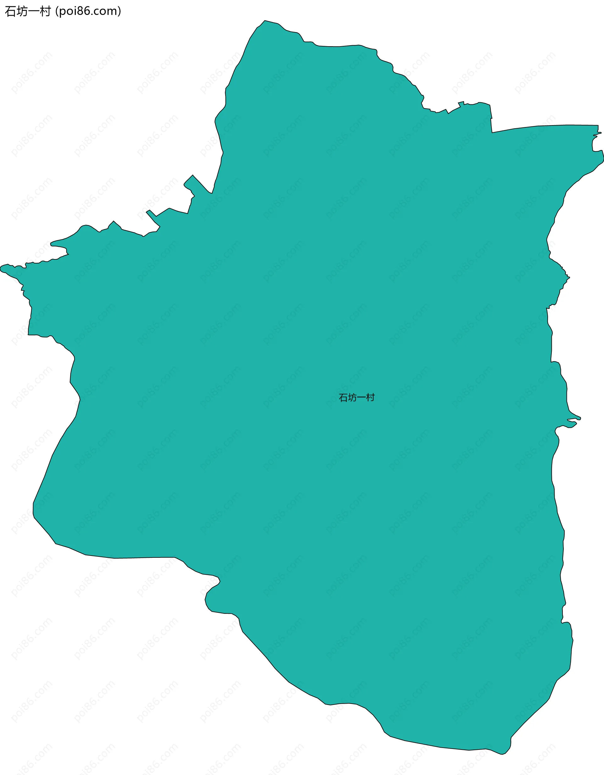 石坊一村边界地图