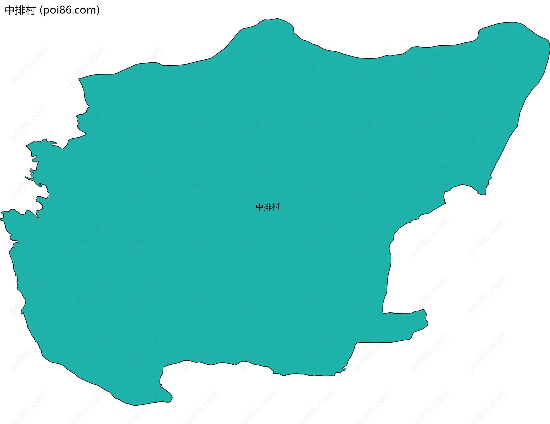 中排村边界地图