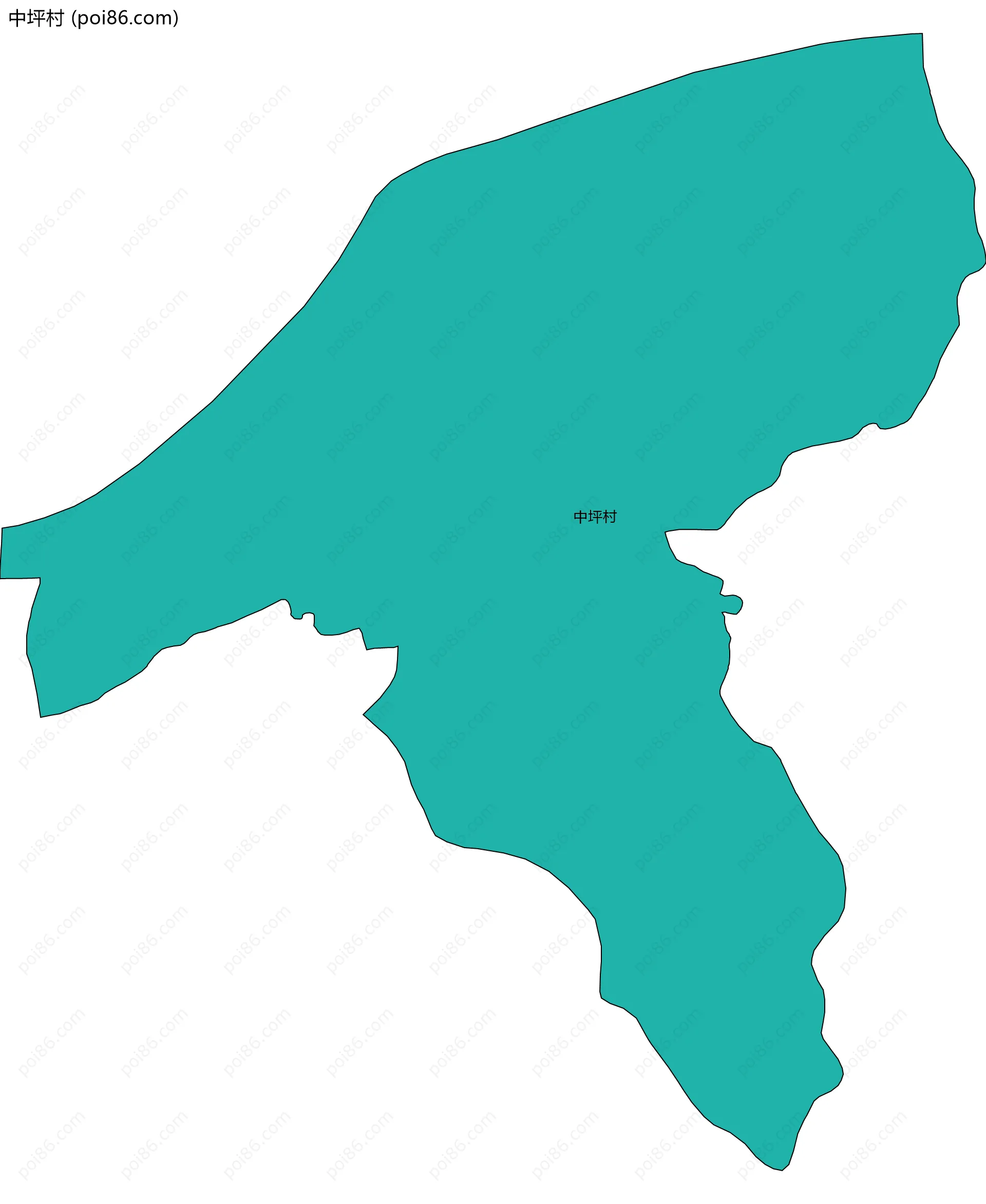 中坪村边界地图