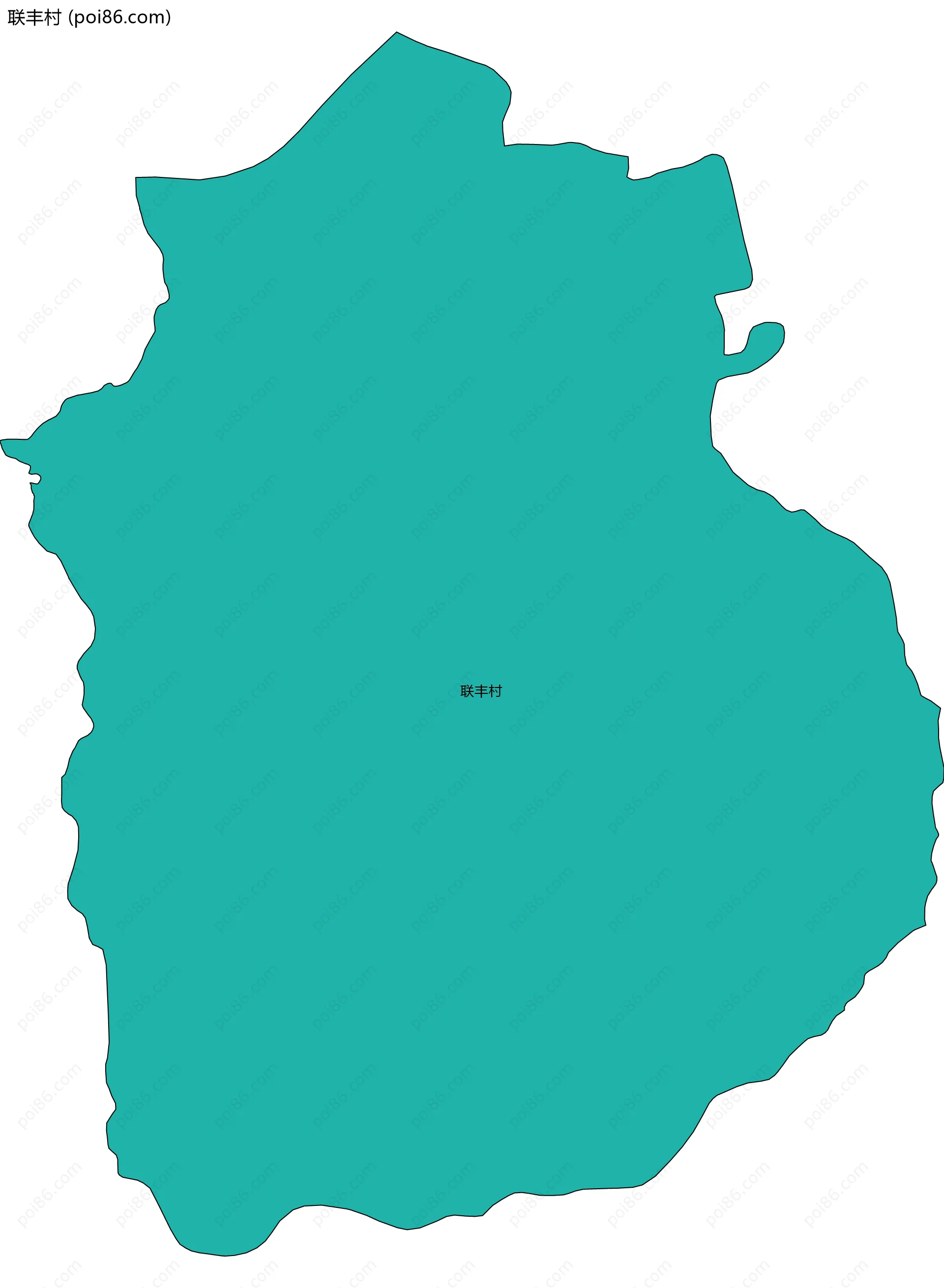 联丰村边界地图