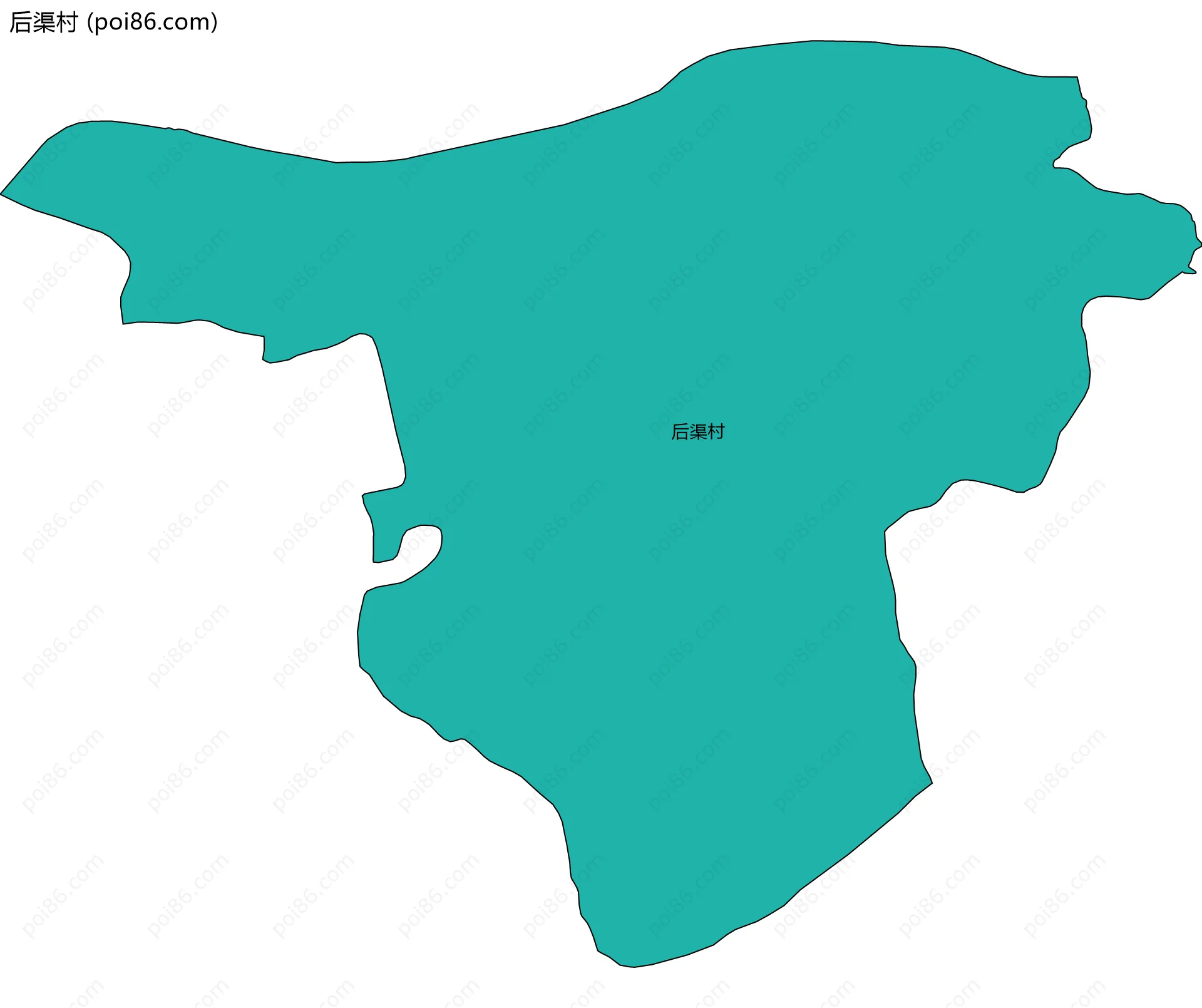 后渠村边界地图