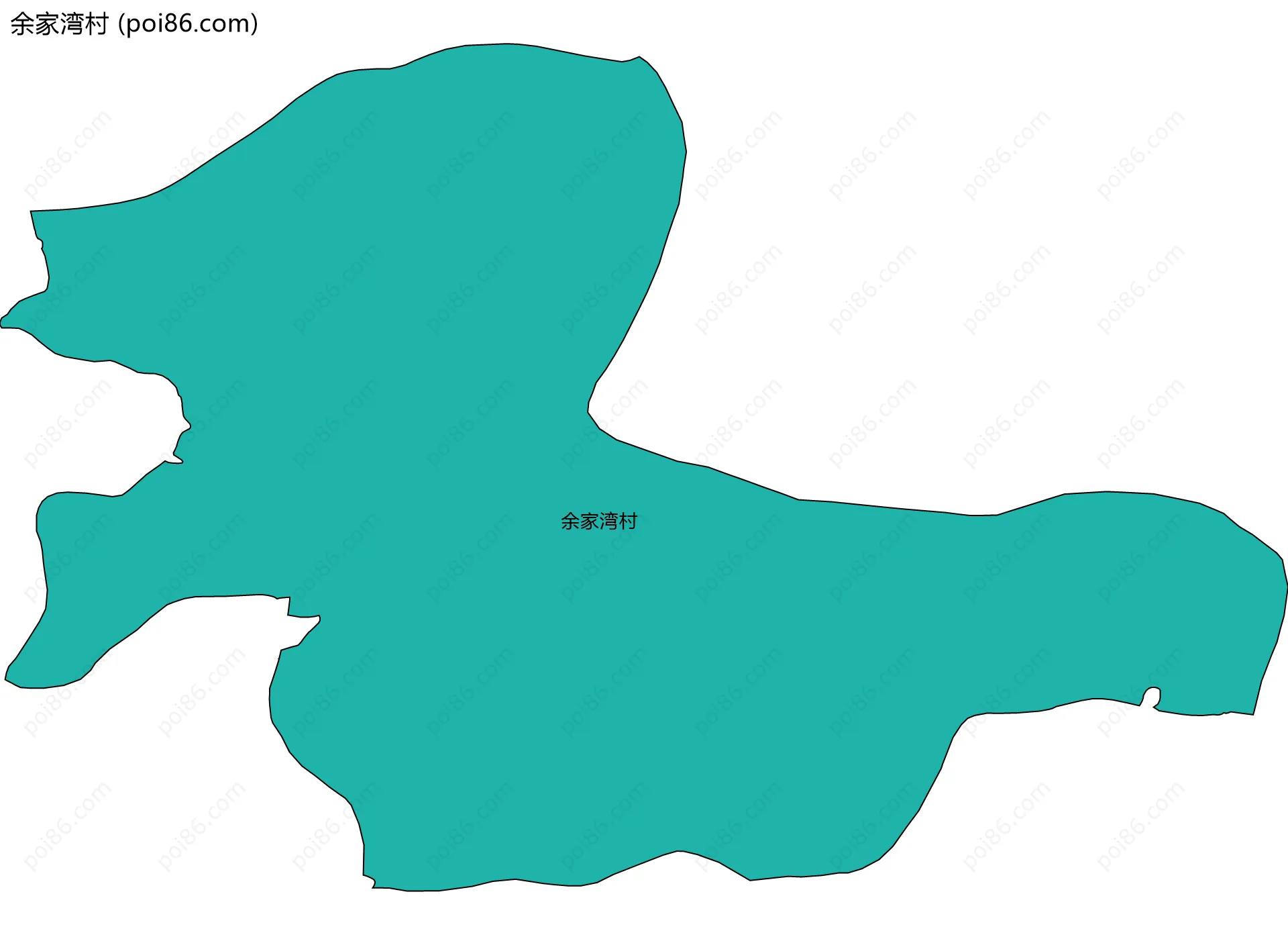 余家湾村边界地图