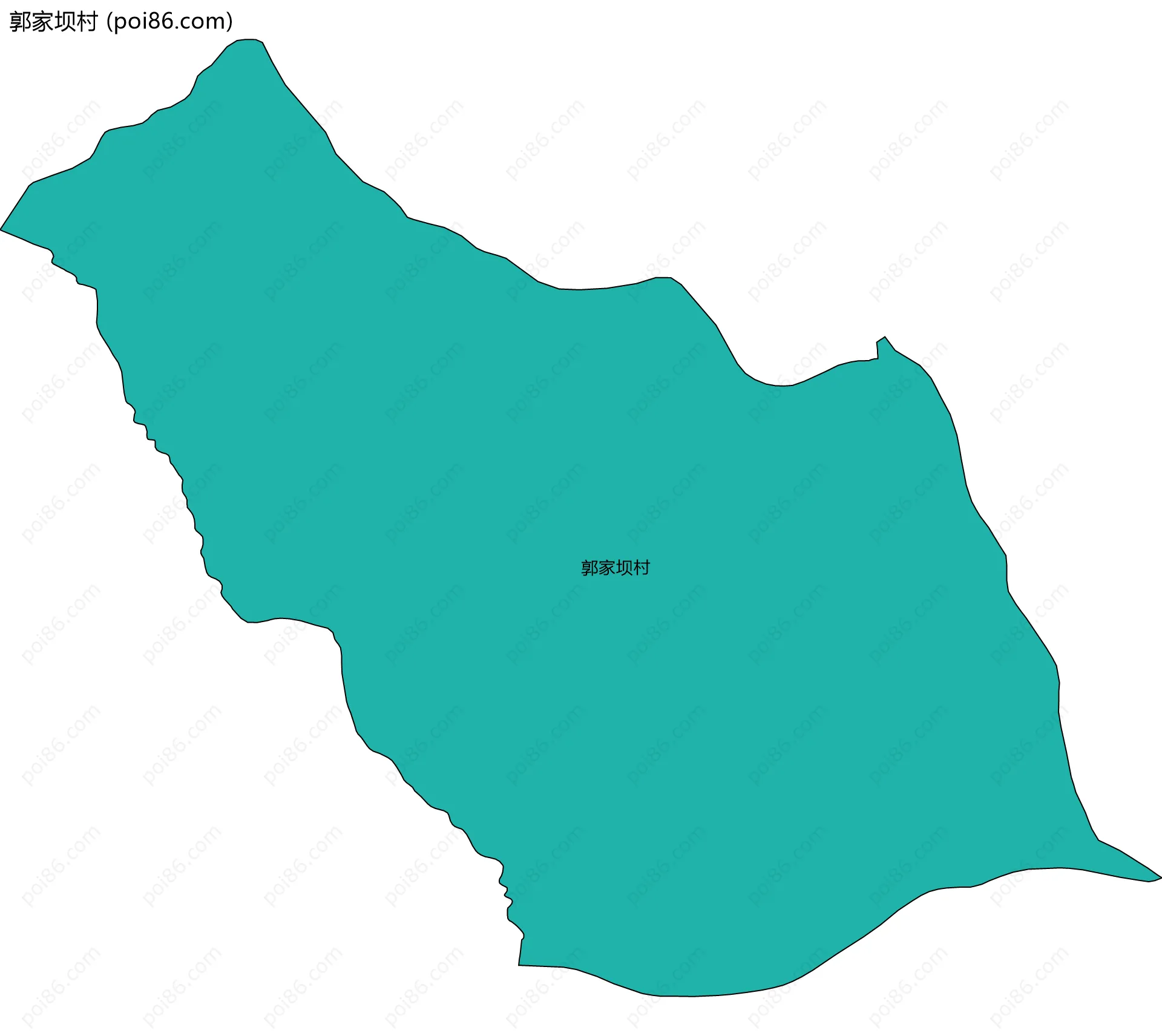 郭家坝村边界地图