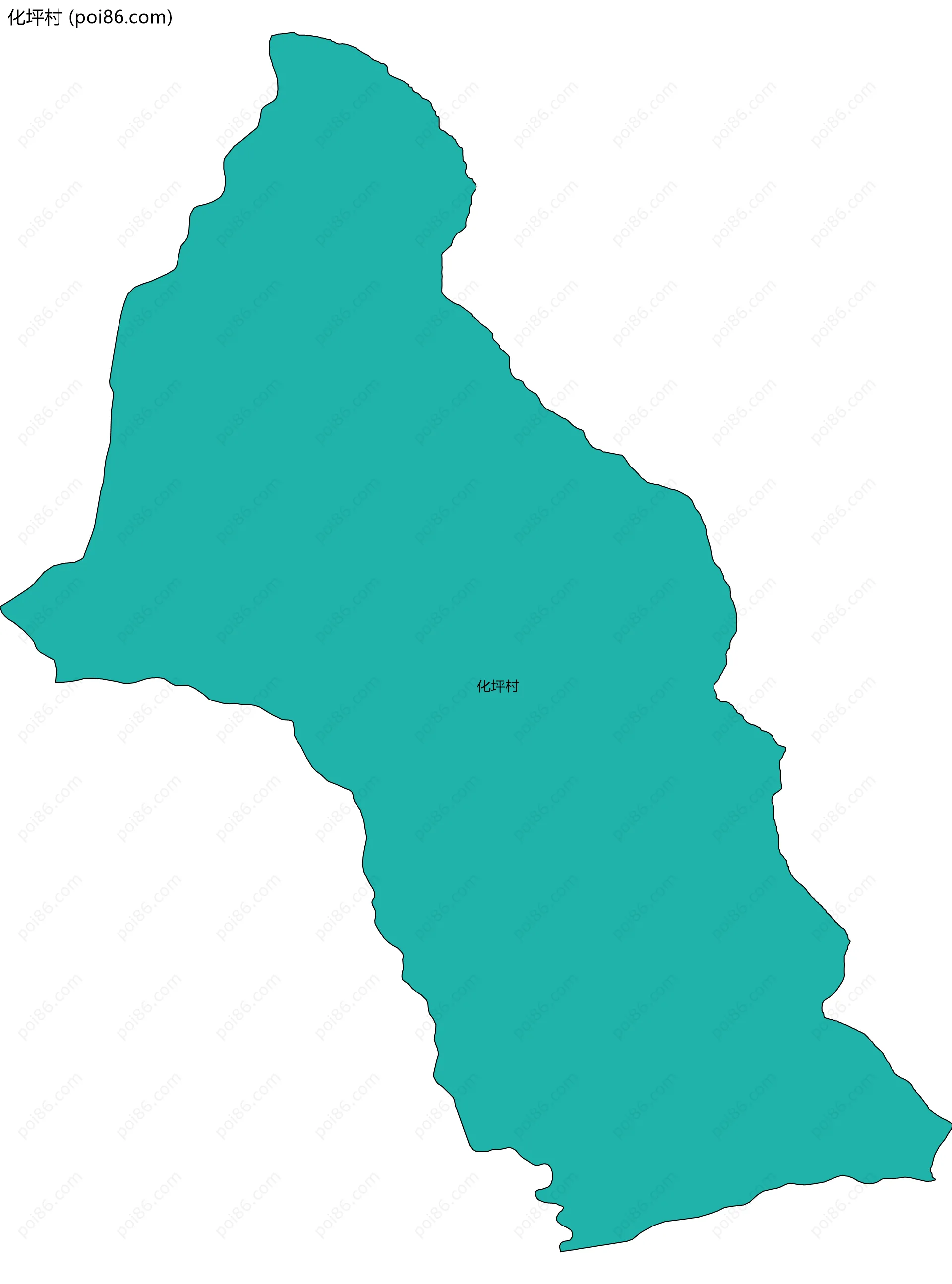 化坪村边界地图