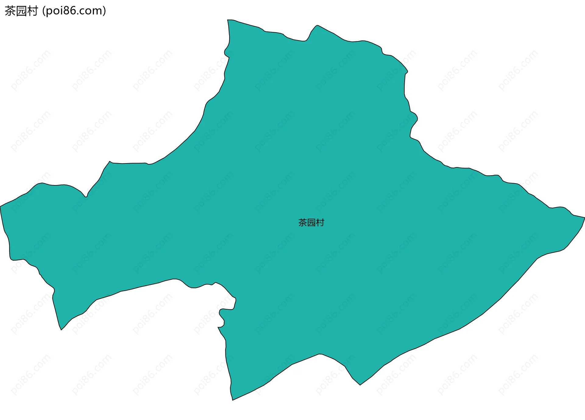 茶园村边界地图