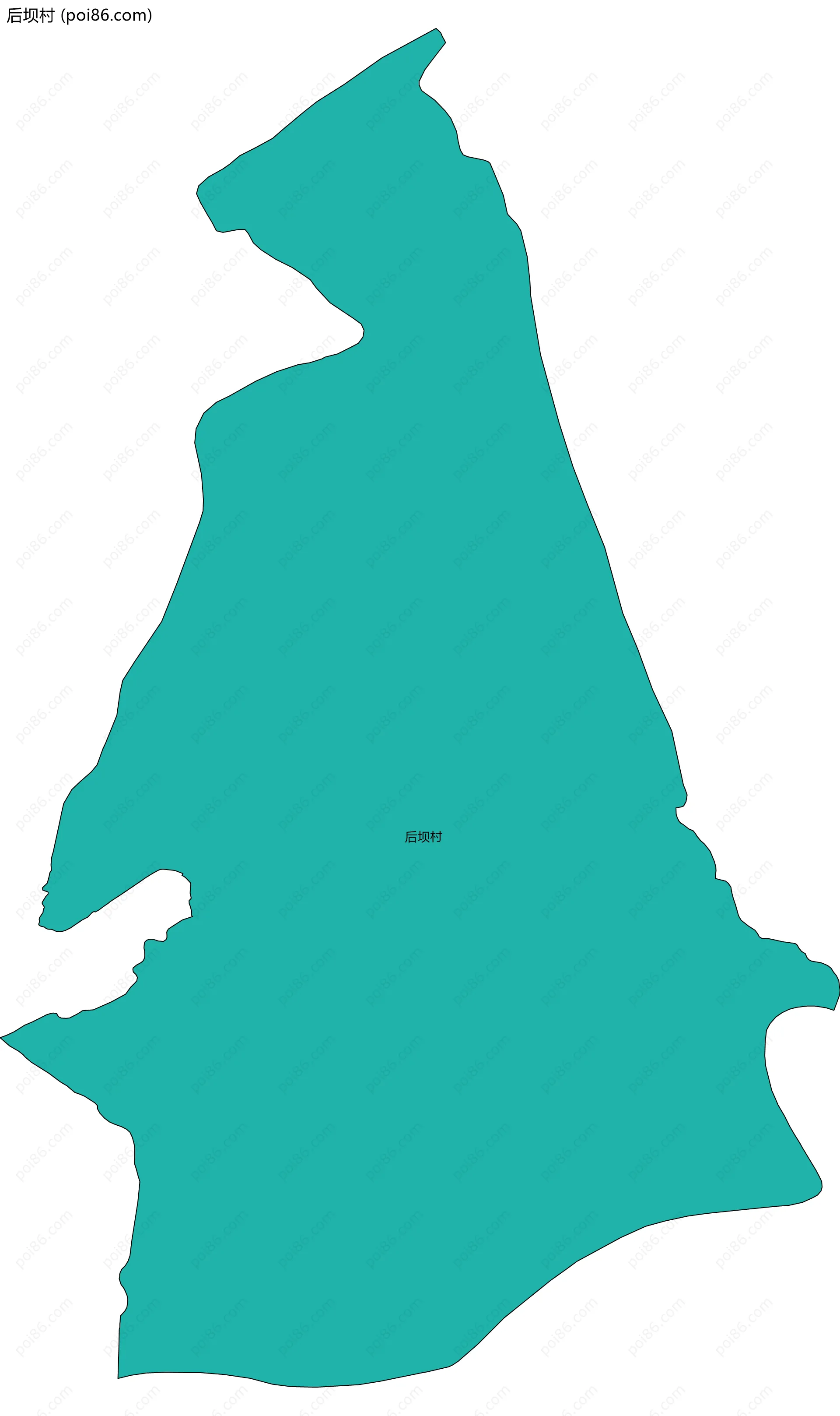 后坝村边界地图