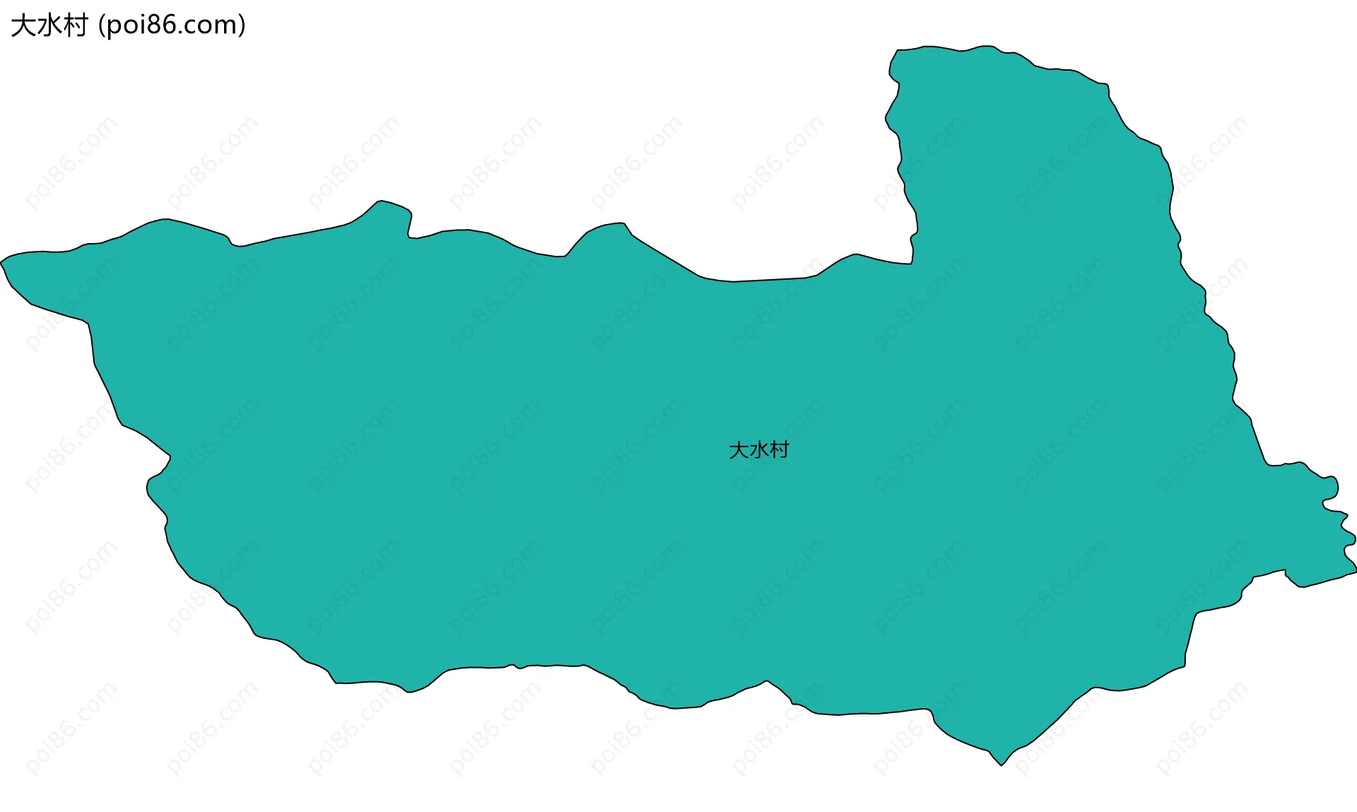 大水村边界地图