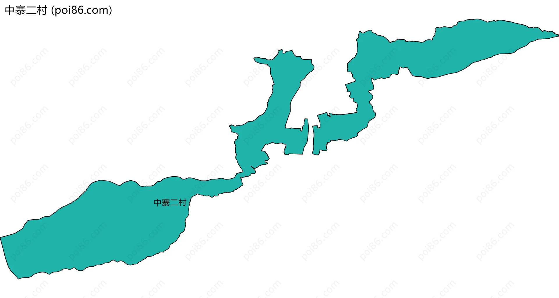 中寨二村边界地图