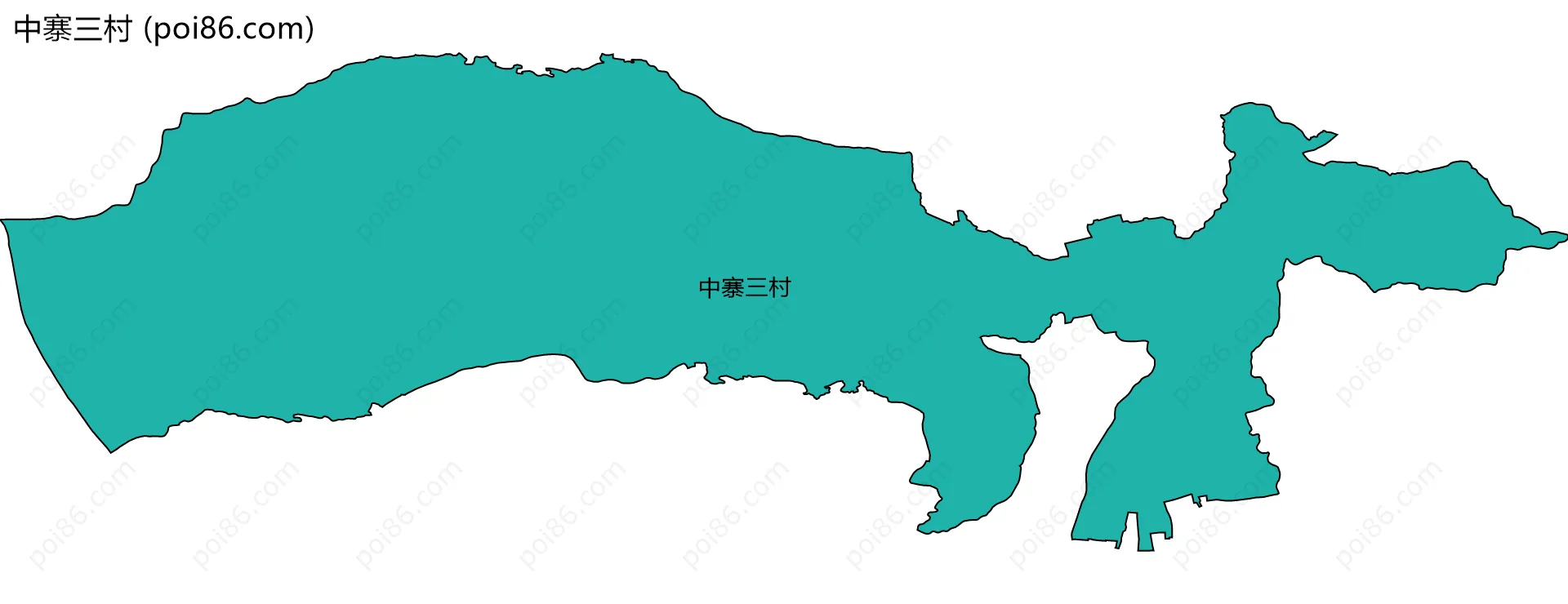 中寨三村边界地图