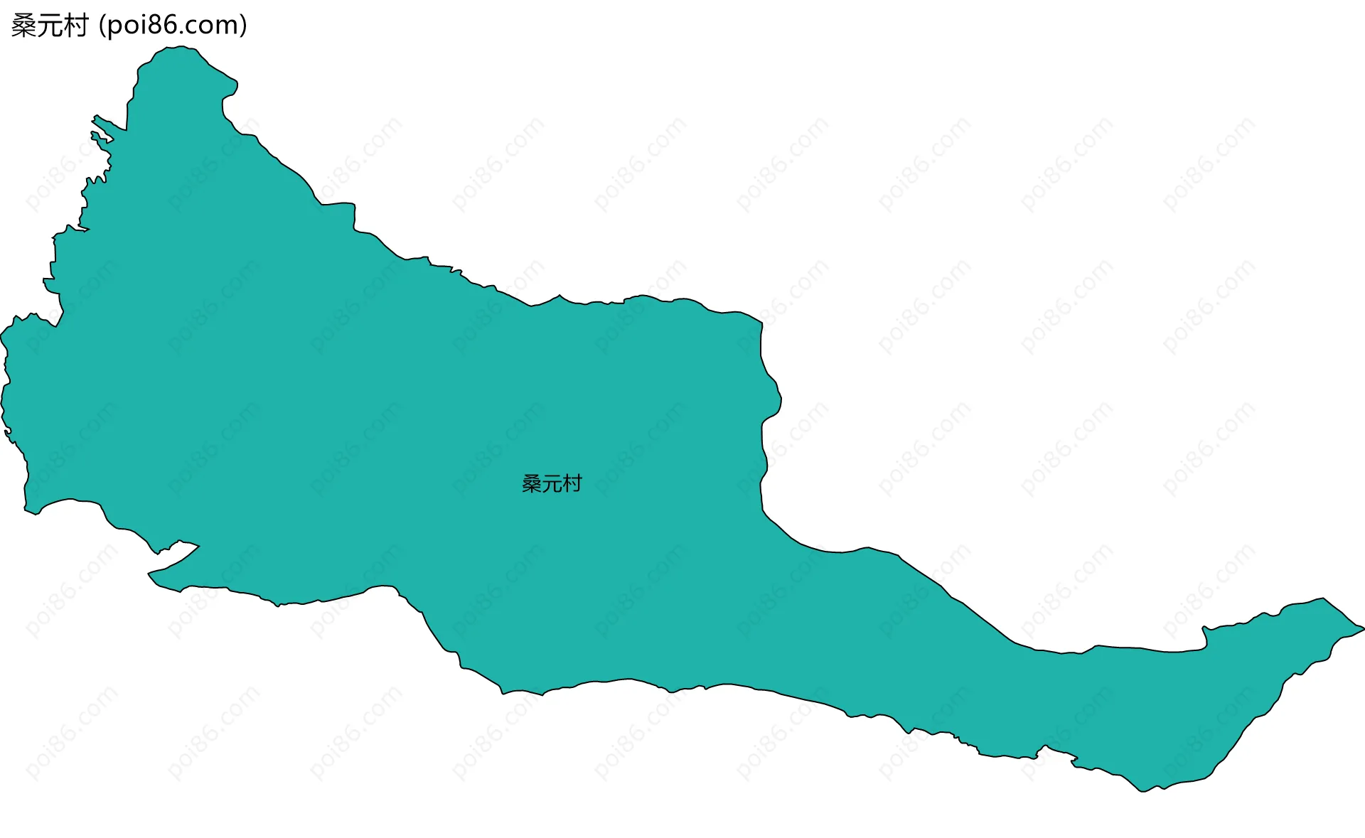 桑元村边界地图