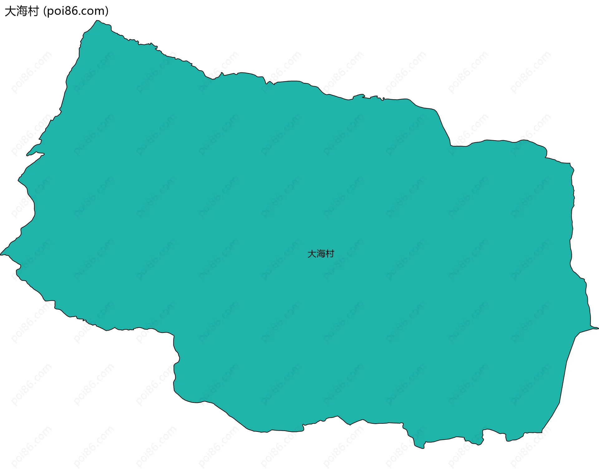 大海村边界地图