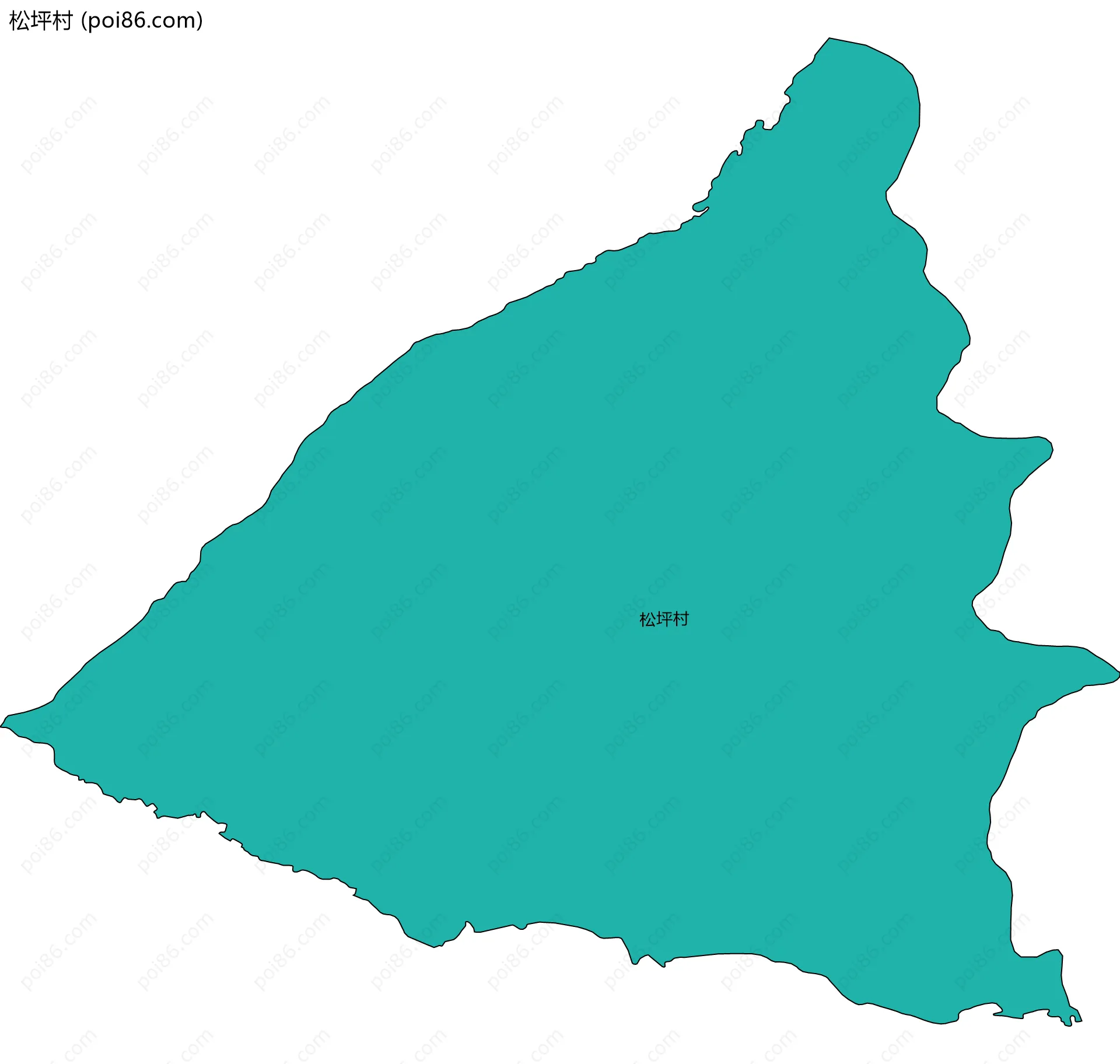 松坪村边界地图