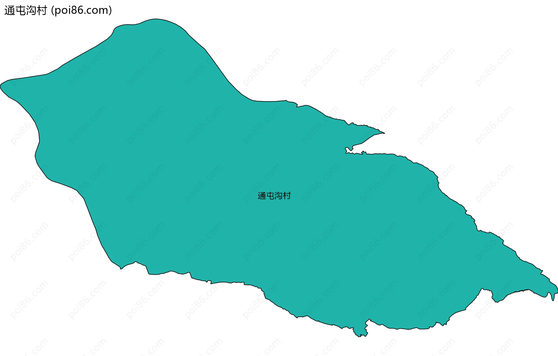 通屯沟村边界地图