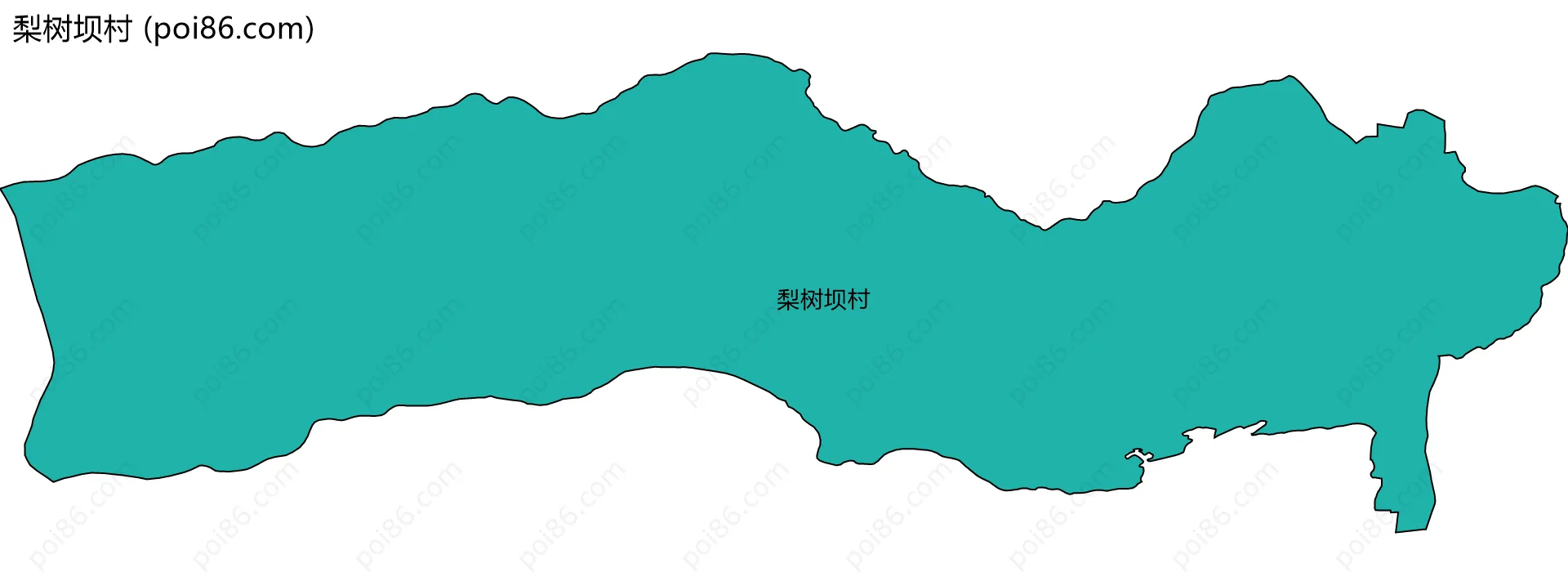 梨树坝村边界地图