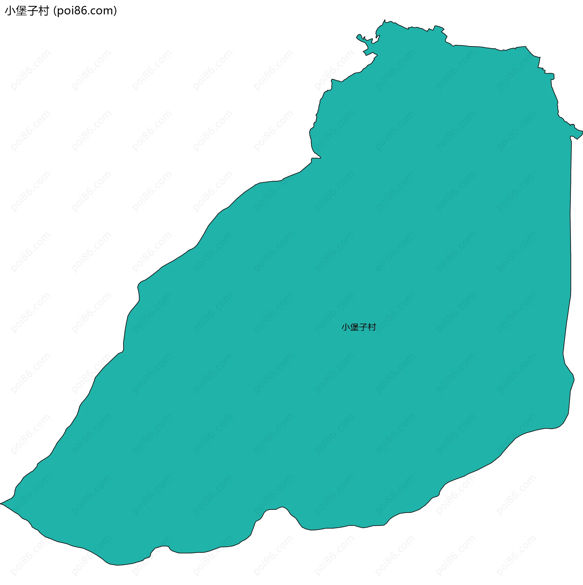 小堡子村边界地图