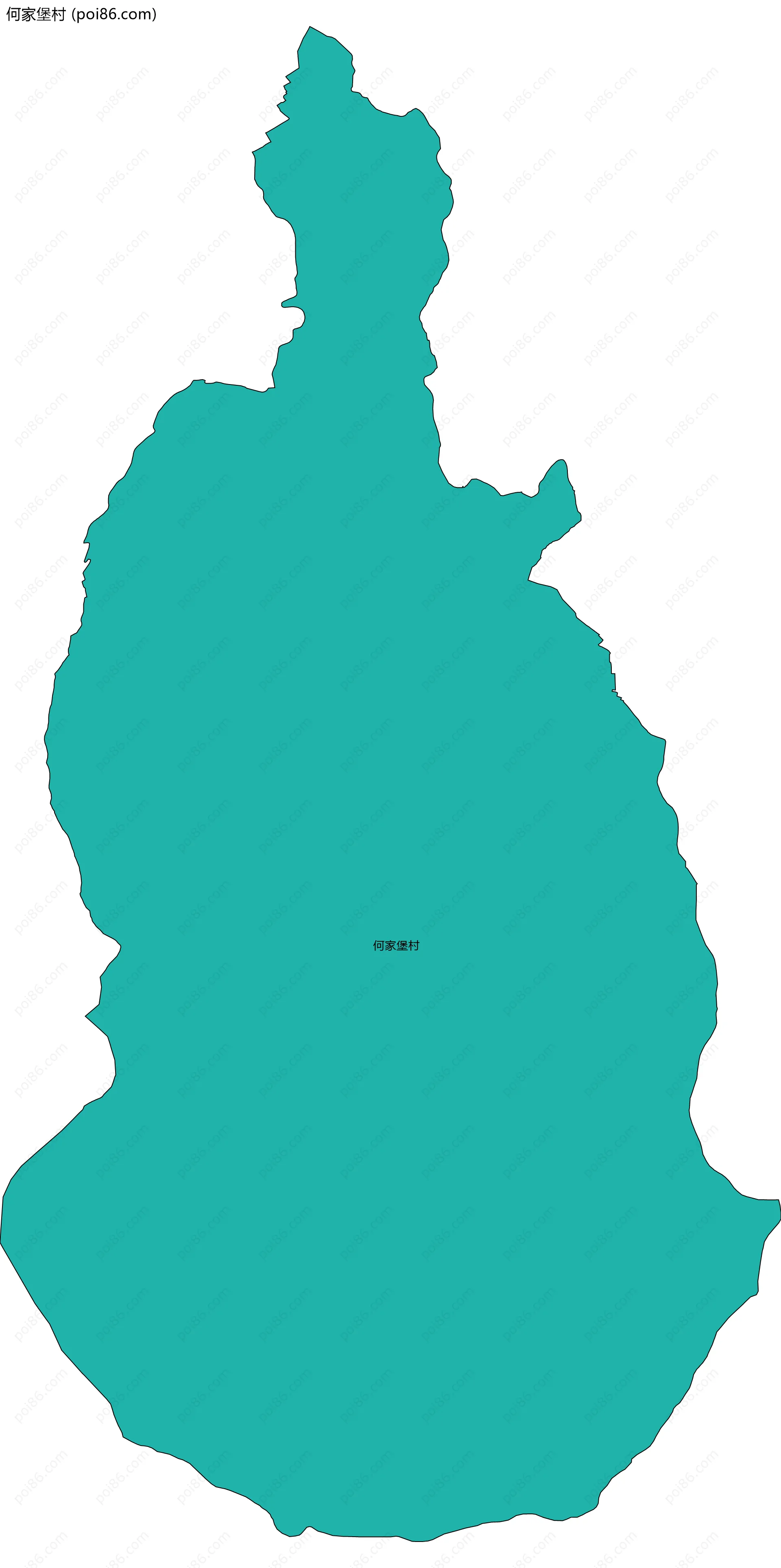 何家堡村边界地图