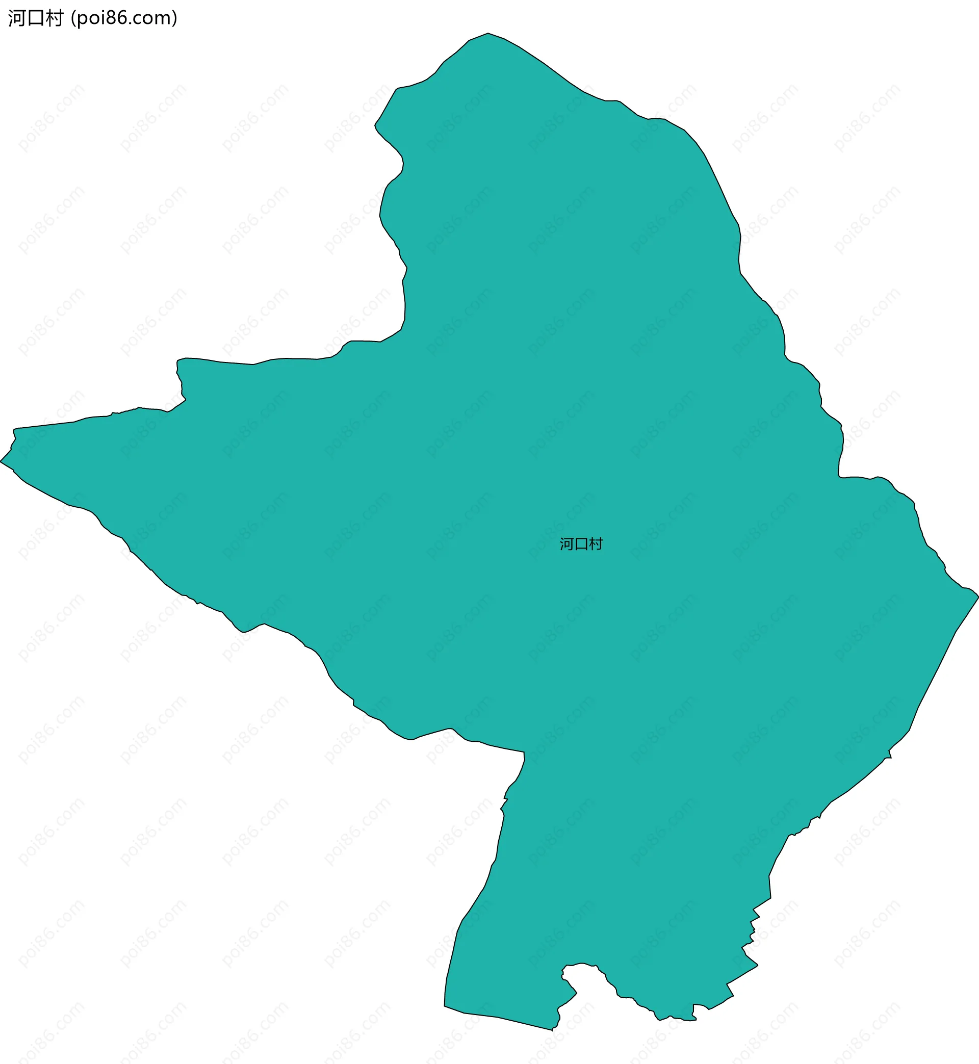 河口村边界地图