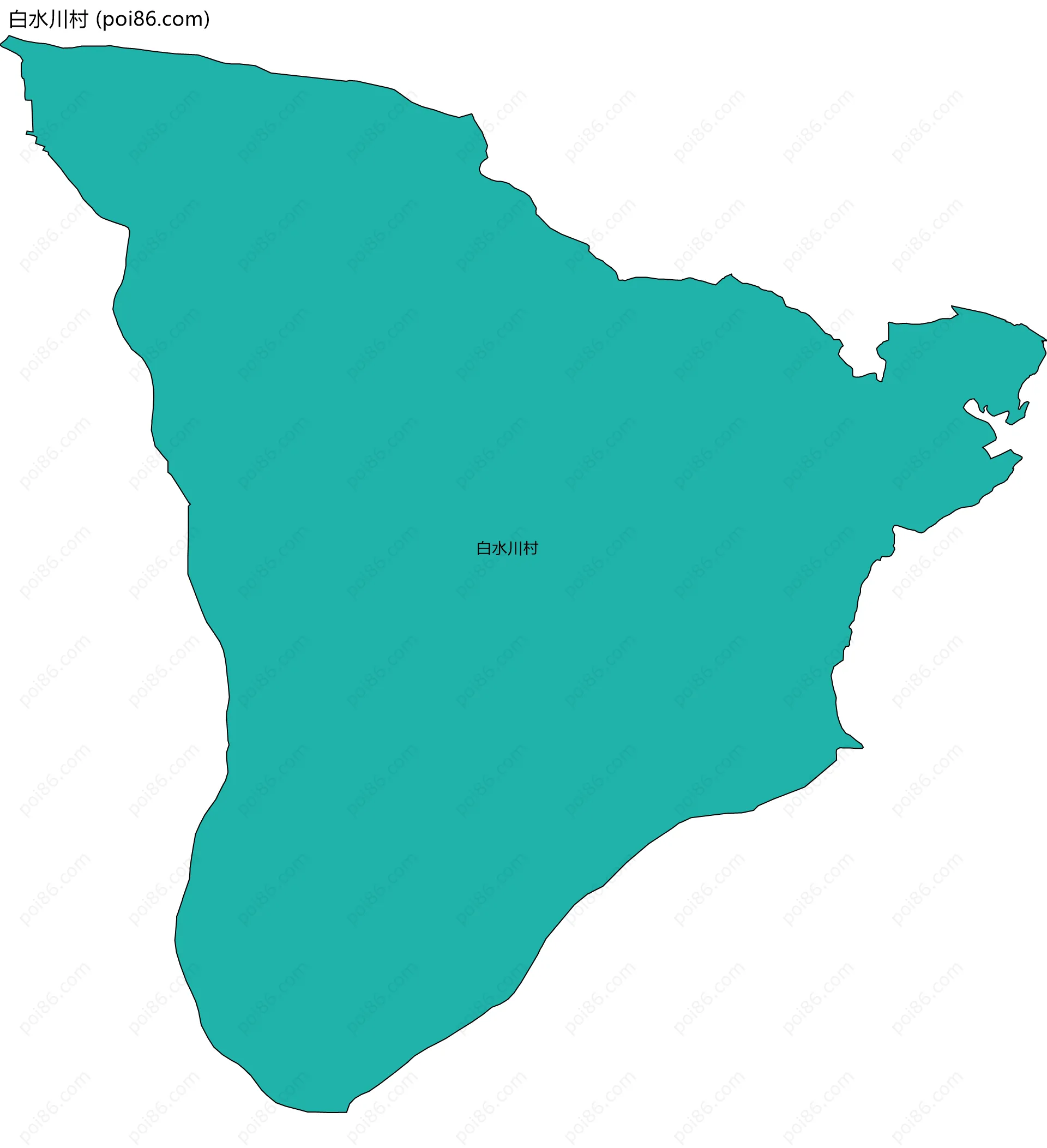 白水川村边界地图