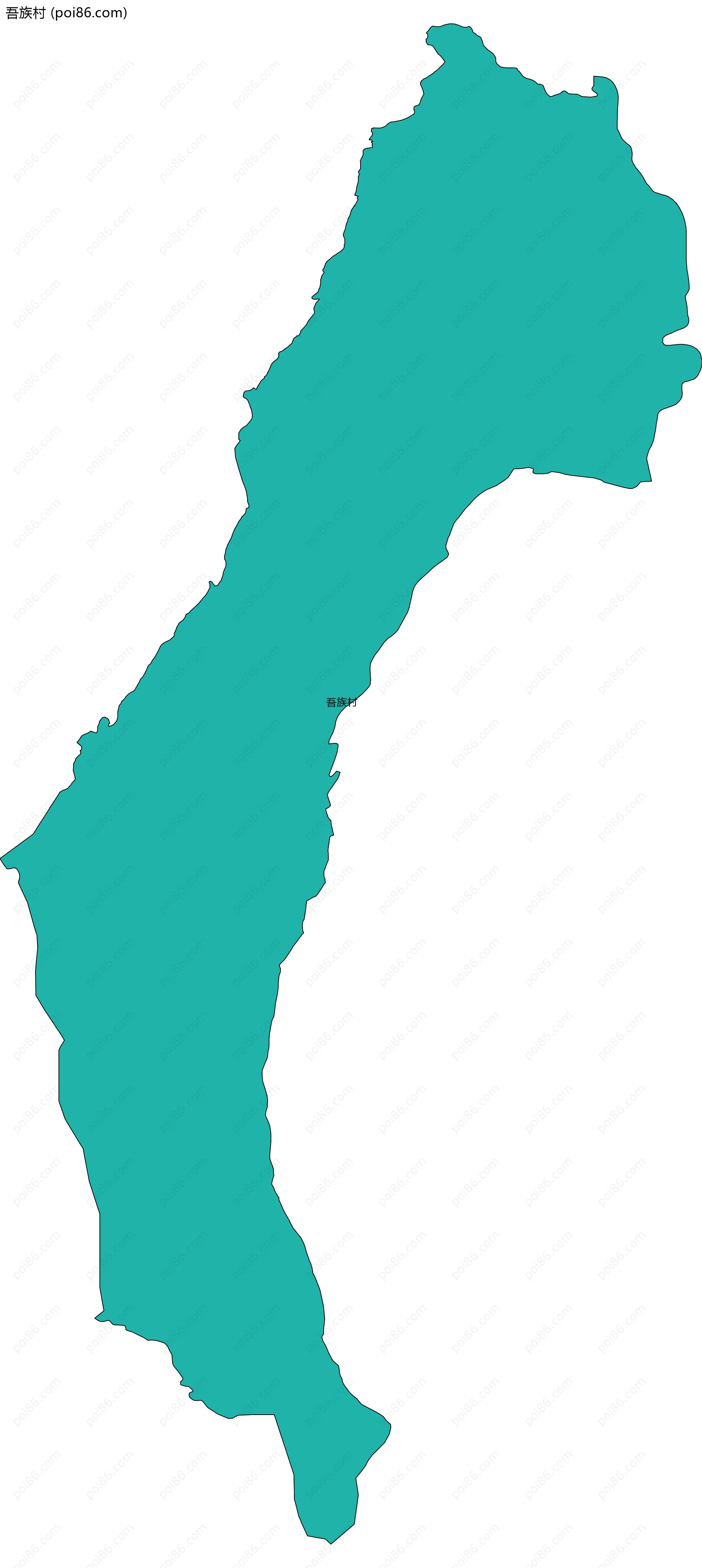 吾族村边界地图