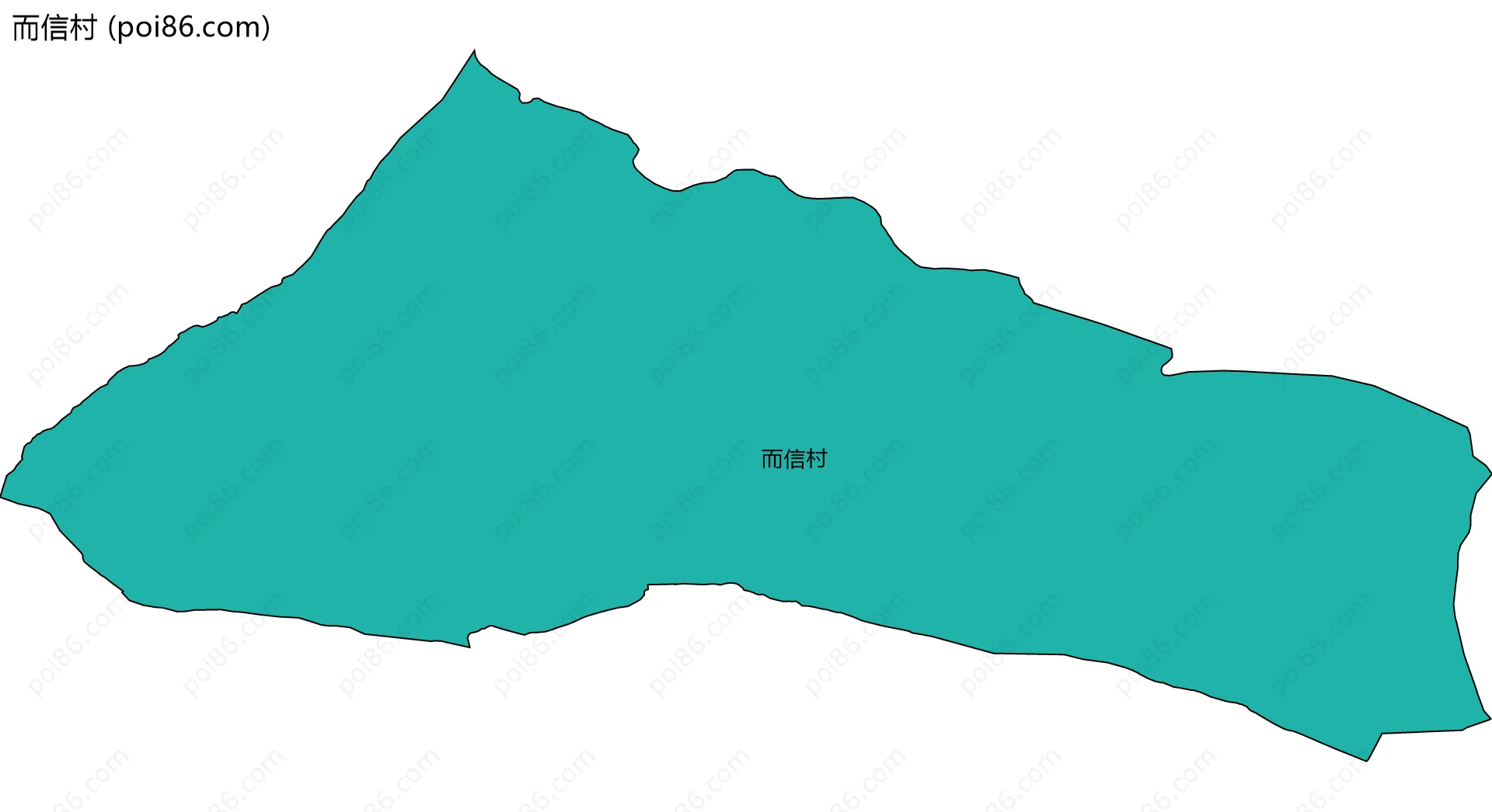 而信村边界地图