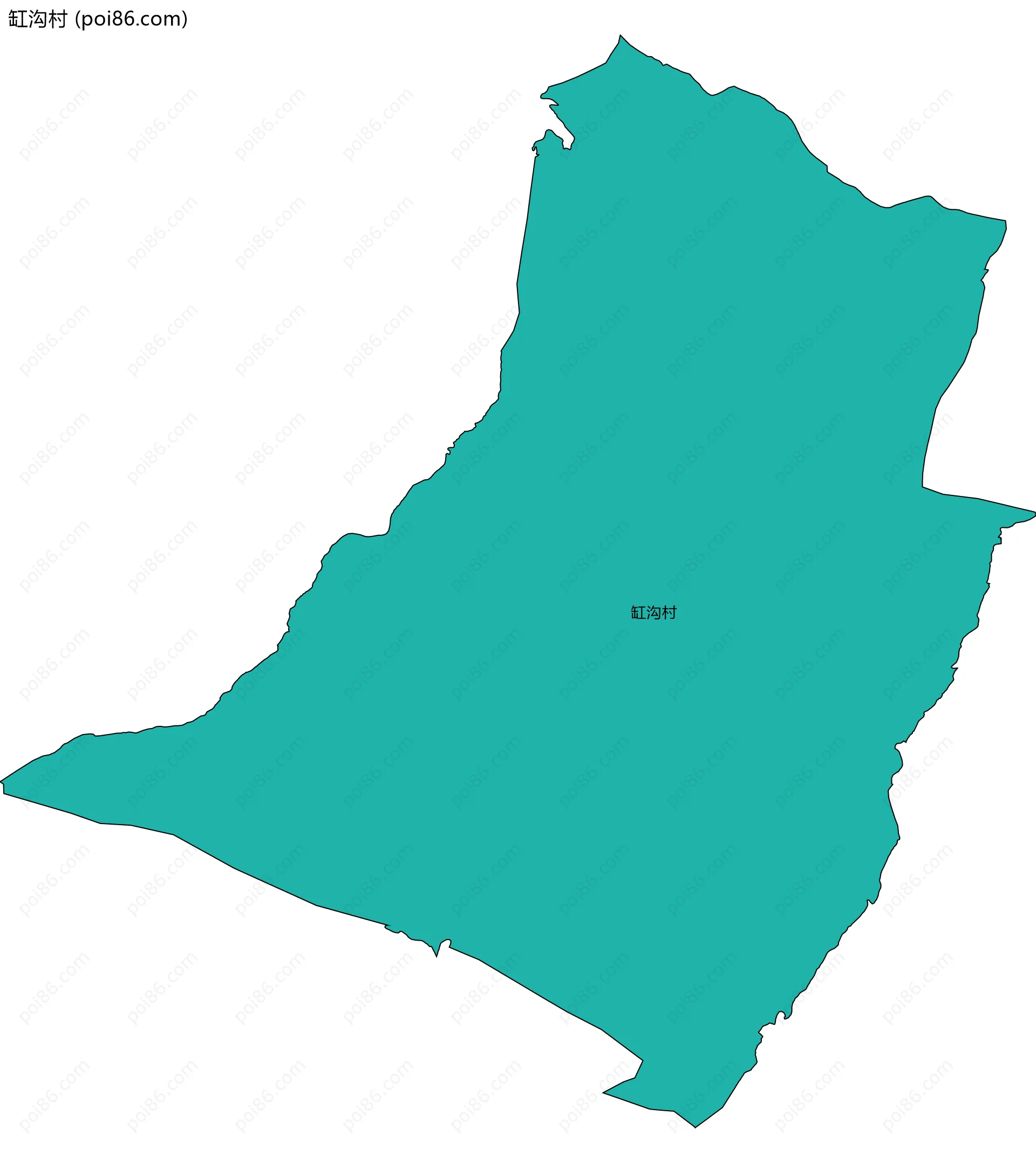 缸沟村边界地图