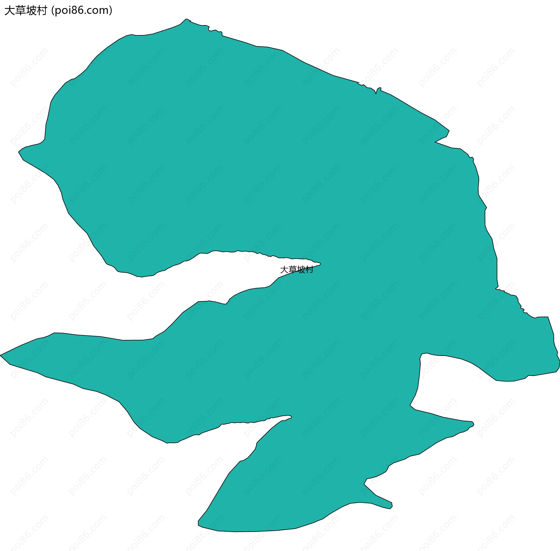 大草坡村边界地图