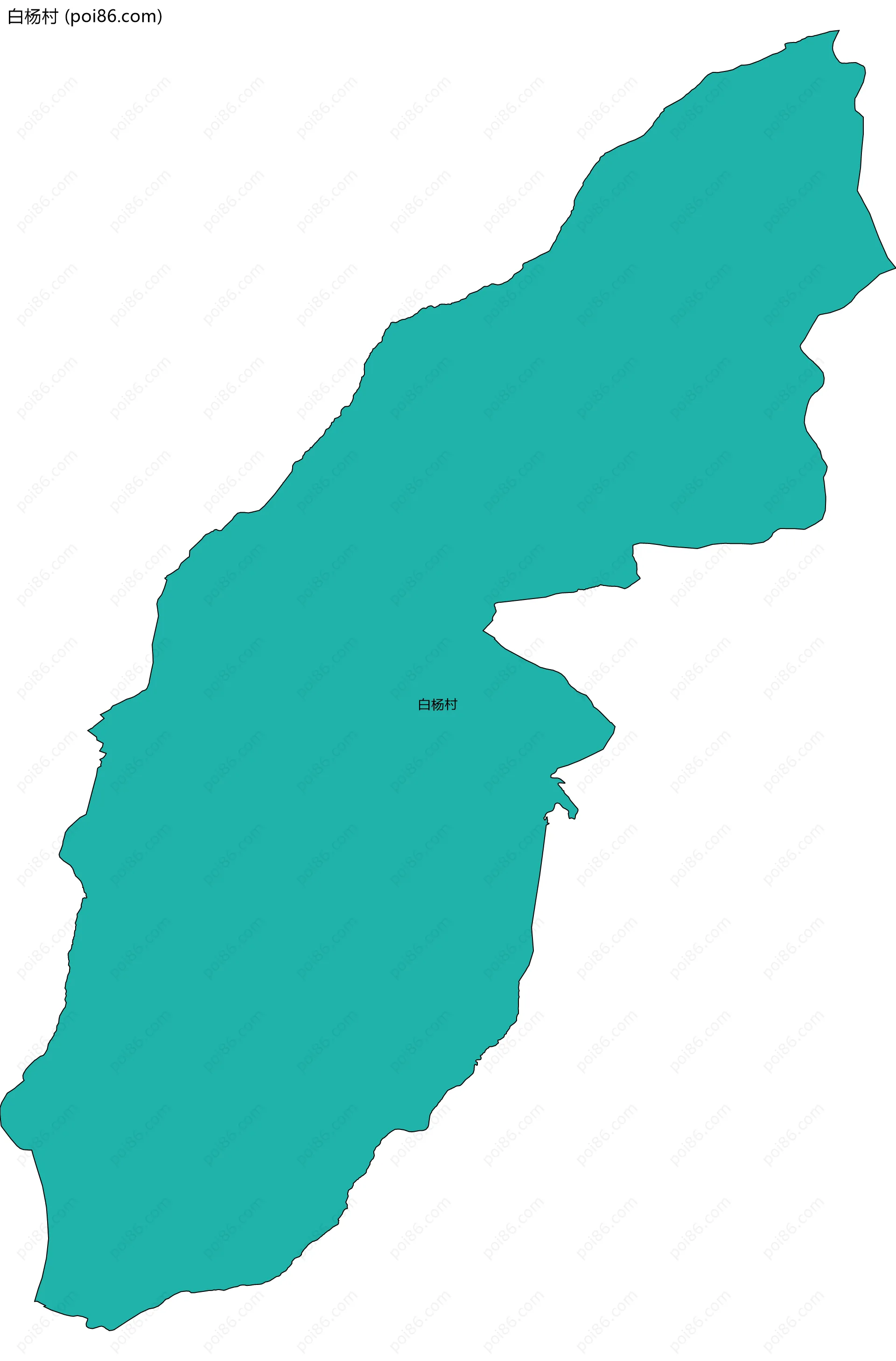 白杨村边界地图