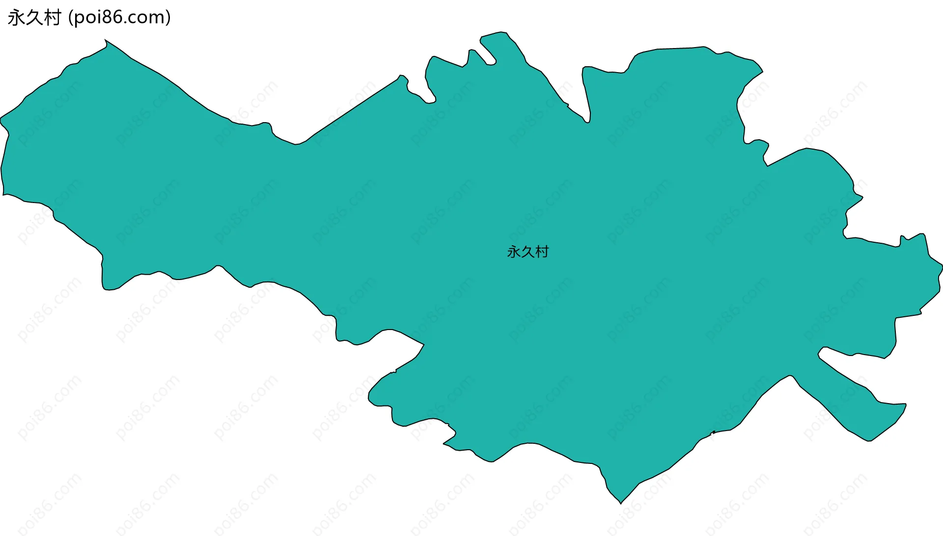 永久村边界地图