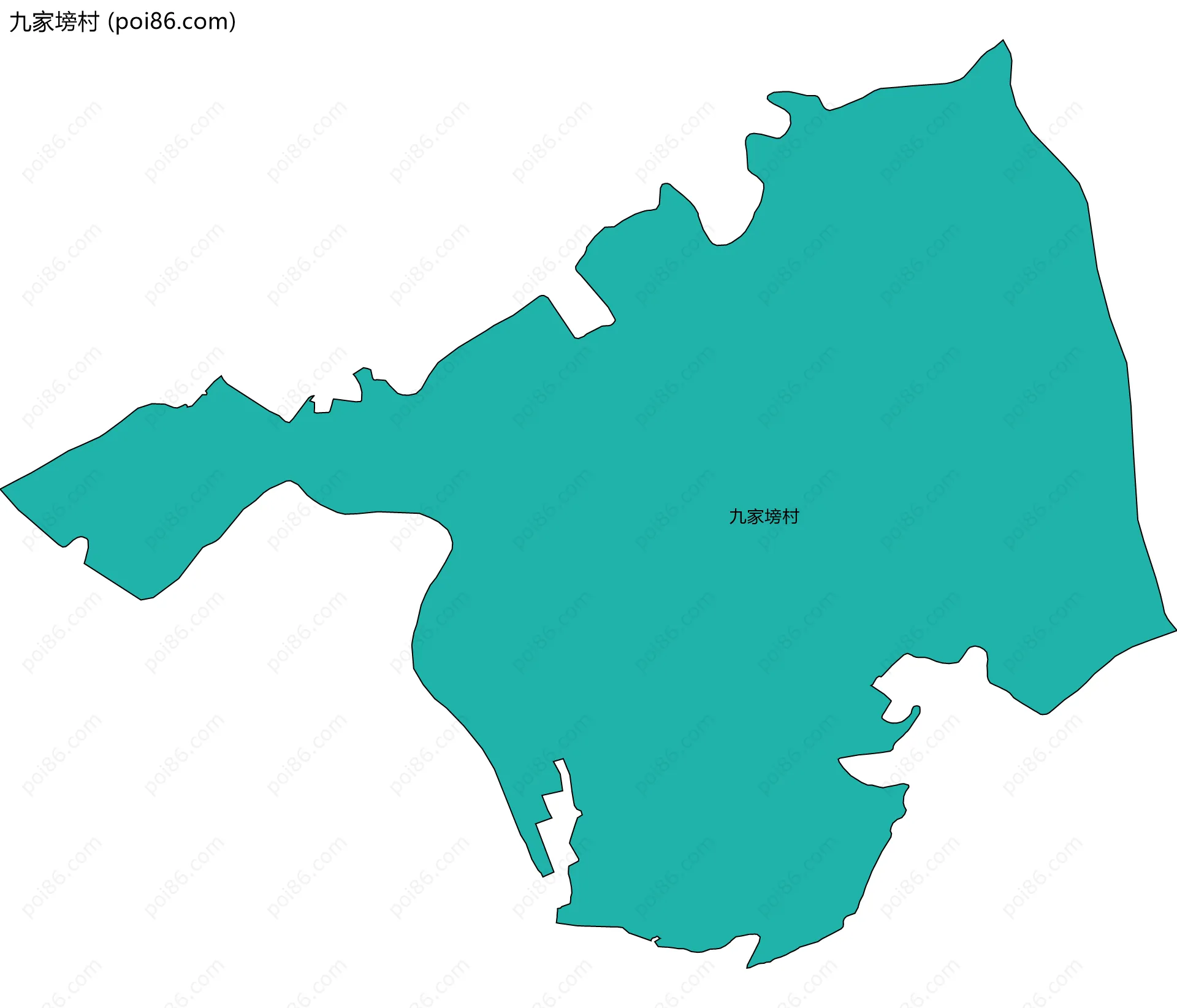 九家塝村边界地图